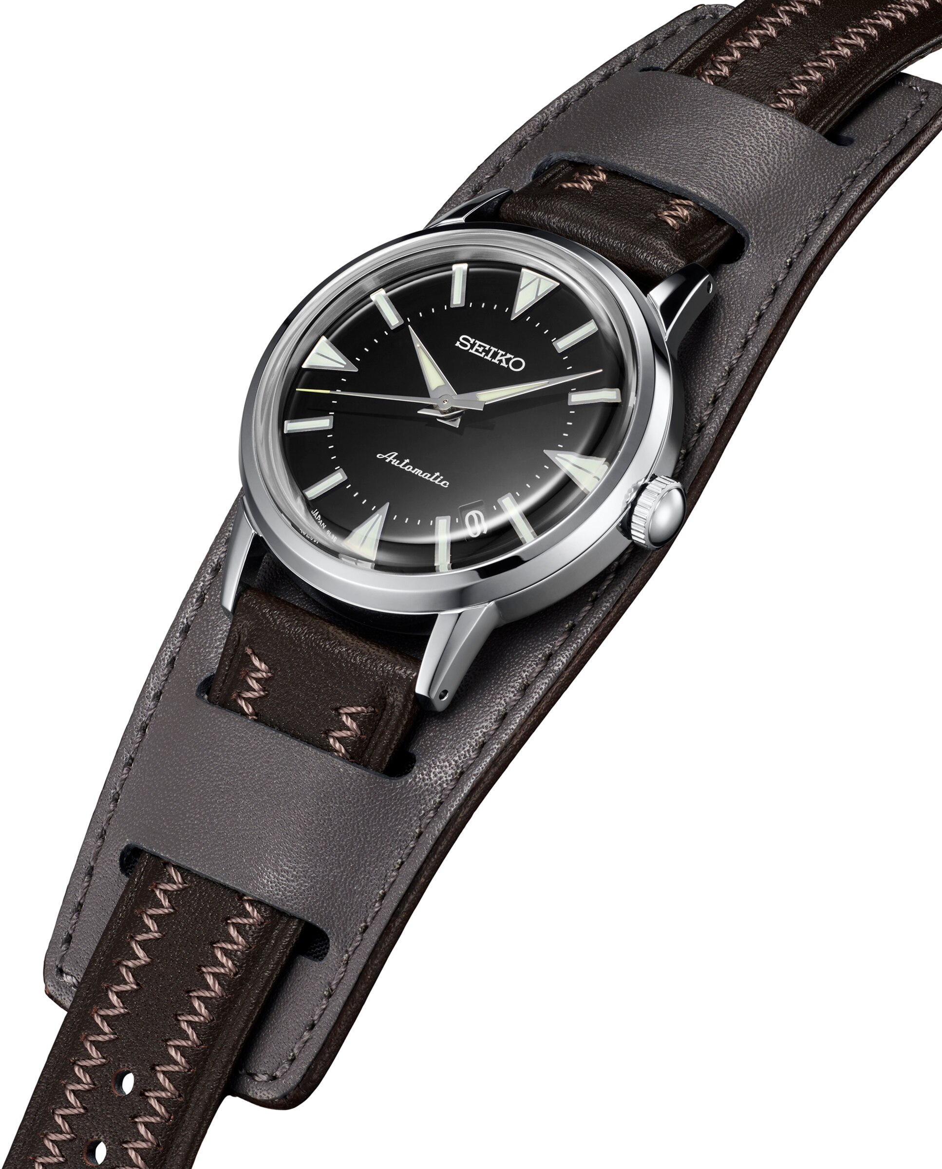 Relógio Prospex Sje085j1 de Pele e Bracelete em Castanho Castanho-3