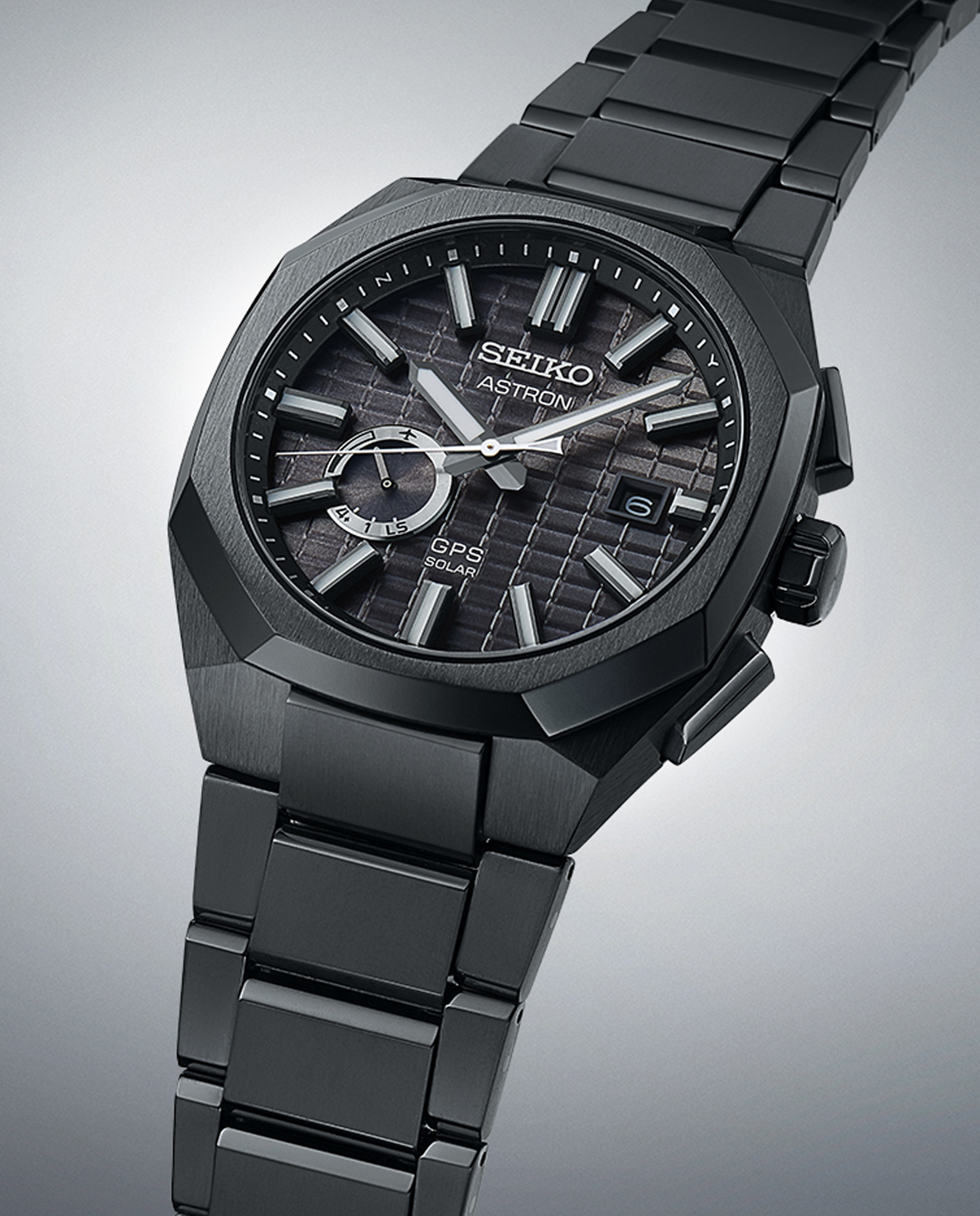Relógio Astron Ssj015j1 de Titânio e Correia em Preto Preto-3