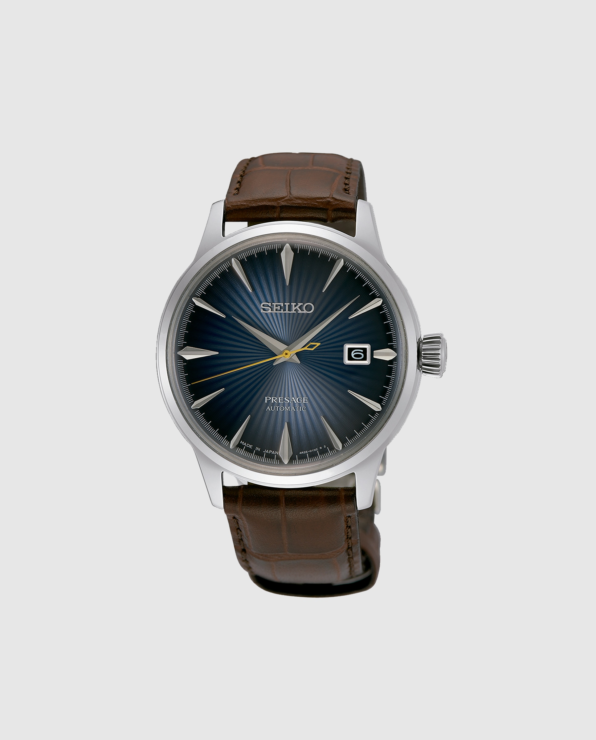 Relógio Presage Srpk15j1 Automático de Pele e Bracelete em Castanho Castanho-1