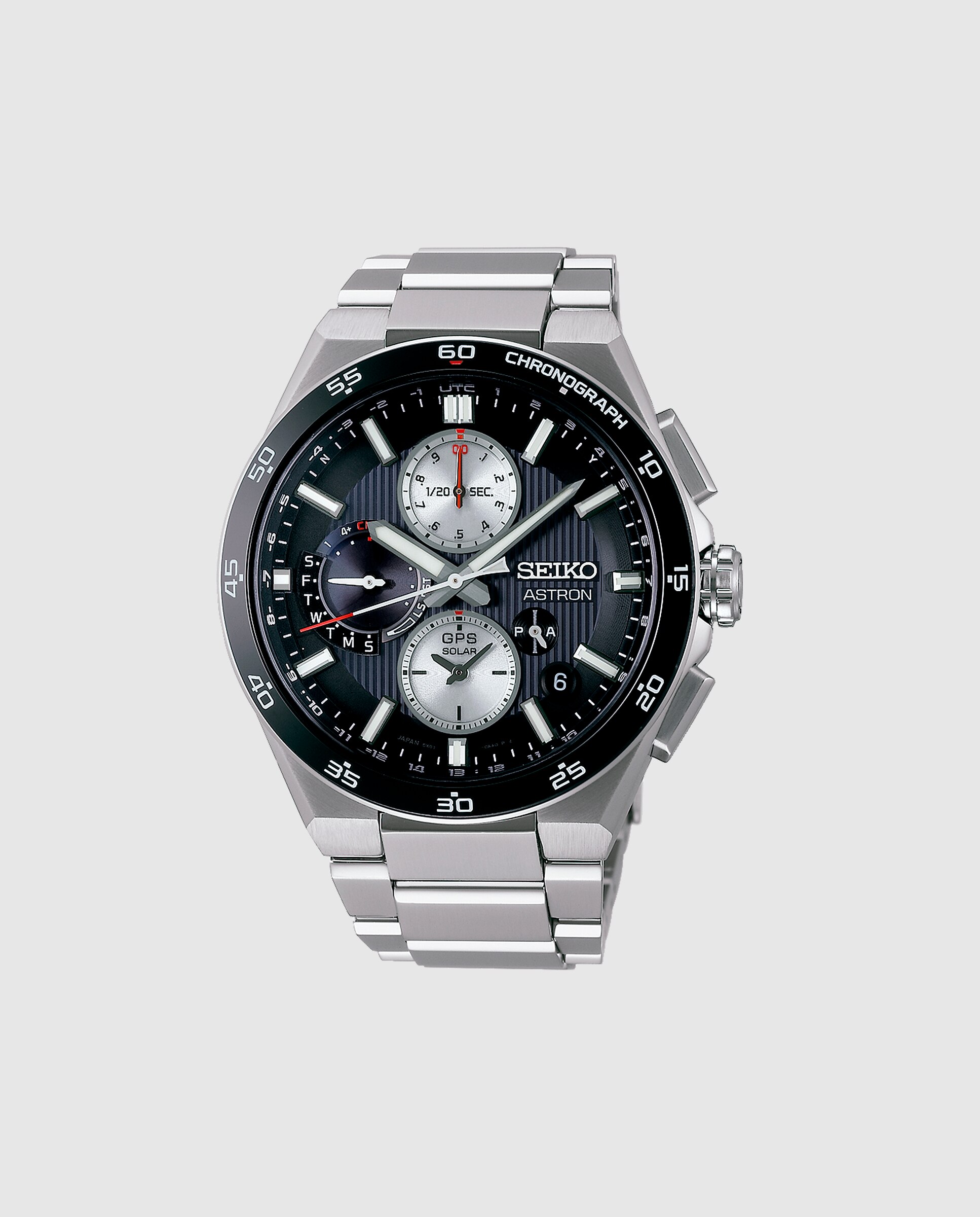 Relógio Astron Ssh151j1 de Titânio e Correia Prateada Prata-1