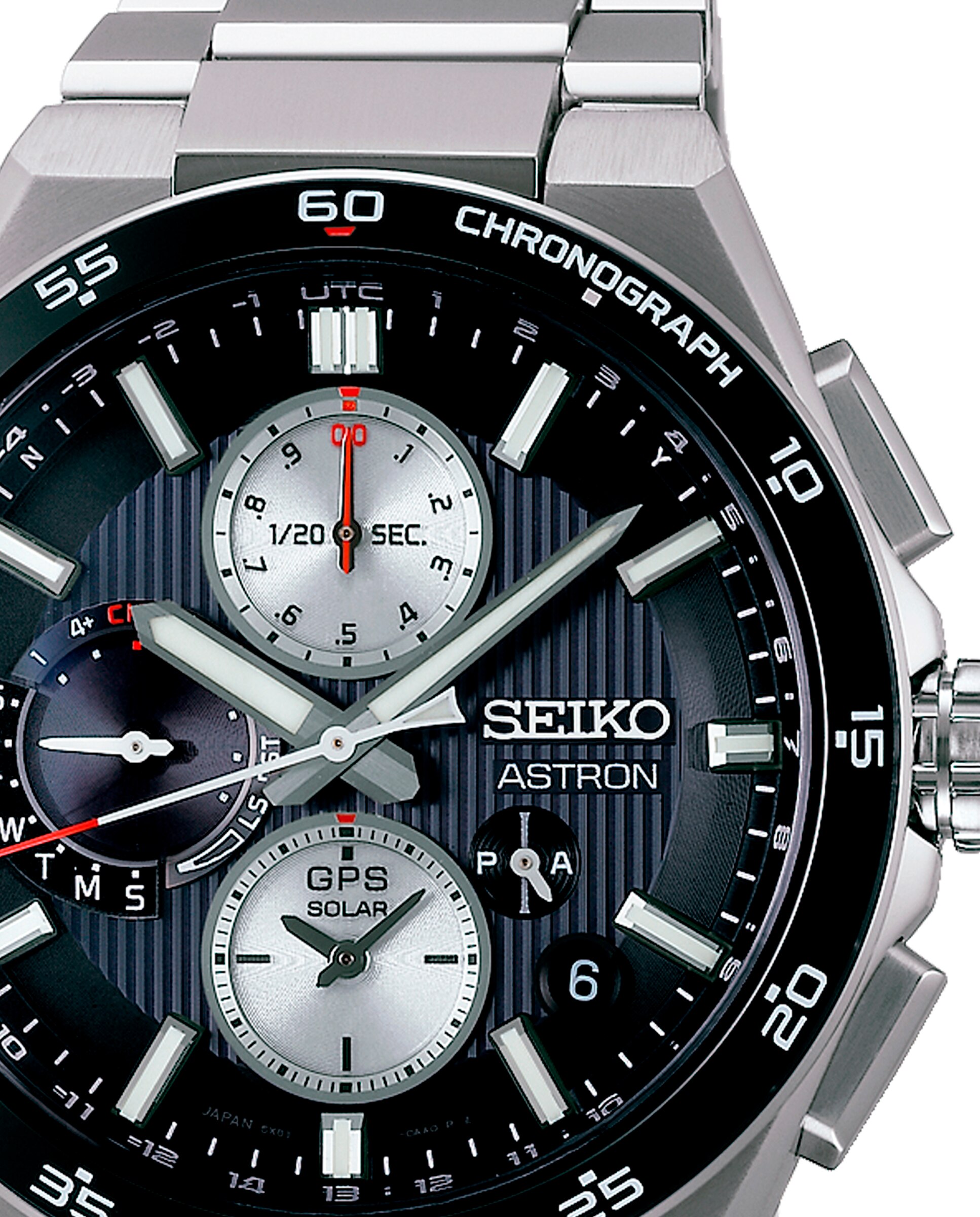 Relógio Astron Ssh151j1 de Titânio e Correia Prateada Prata-2
