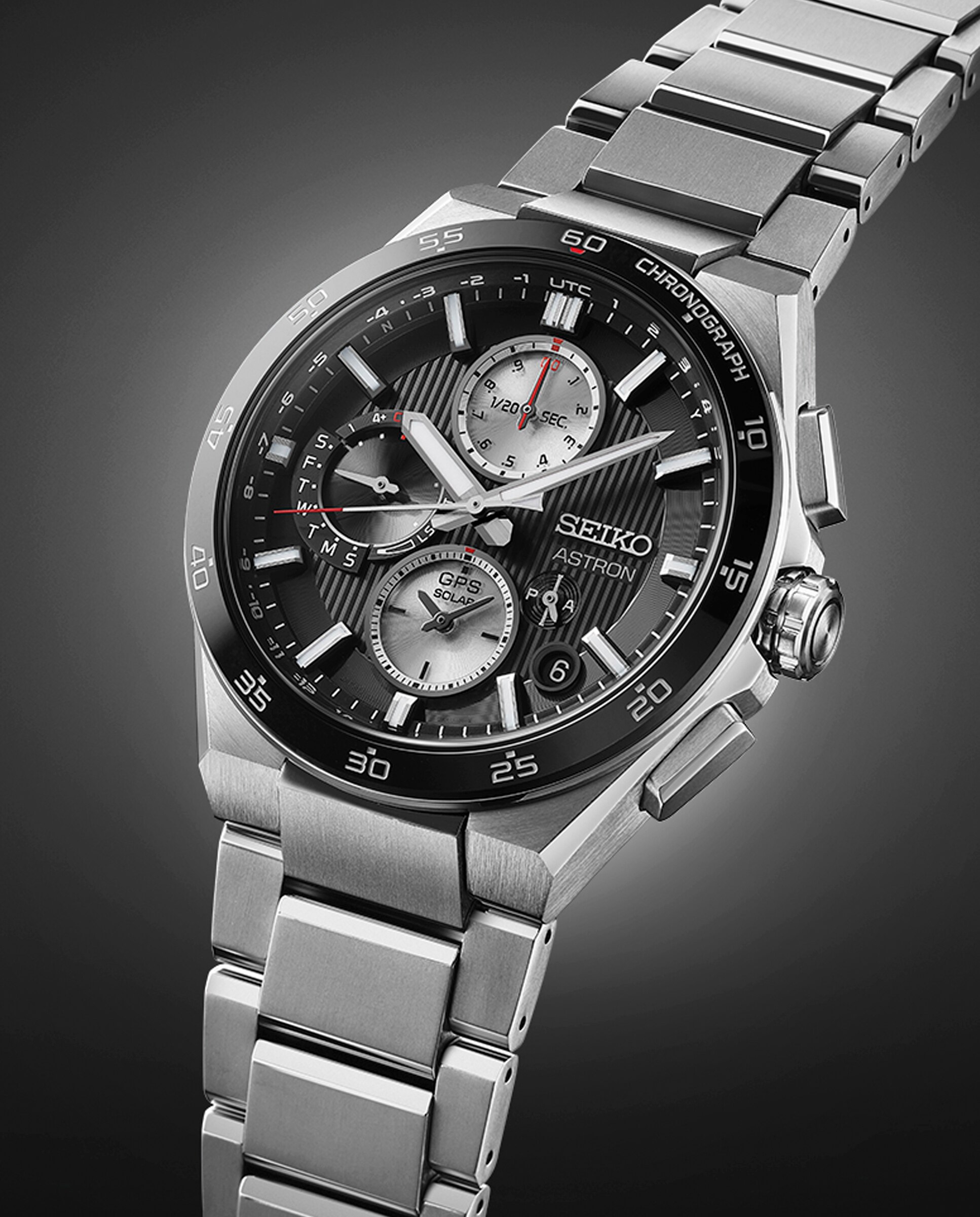 Relógio Astron Ssh151j1 de Titânio e Correia Prateada Prata-3