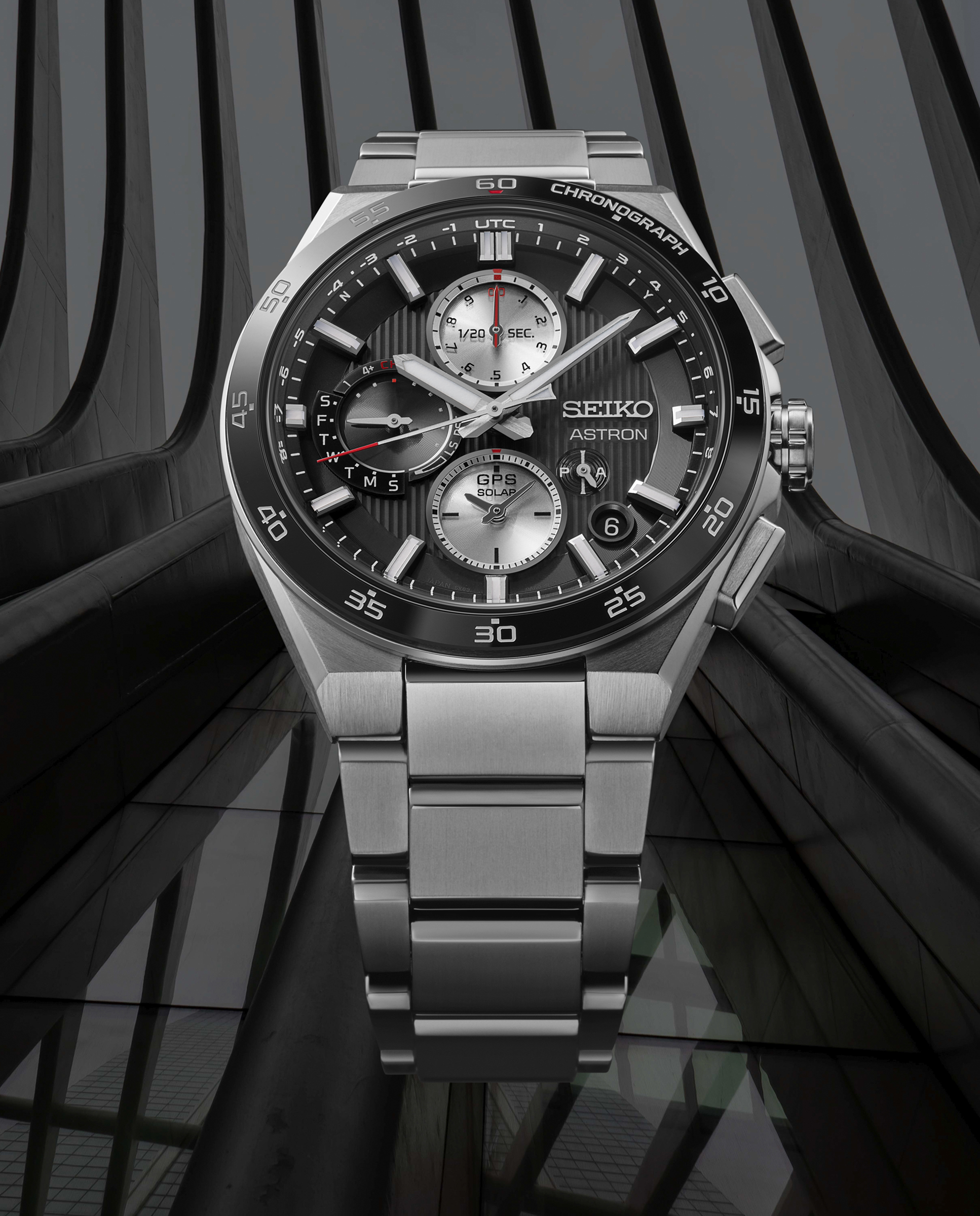 Relógio Astron Ssh151j1 de Titânio e Correia Prateada Prata-4