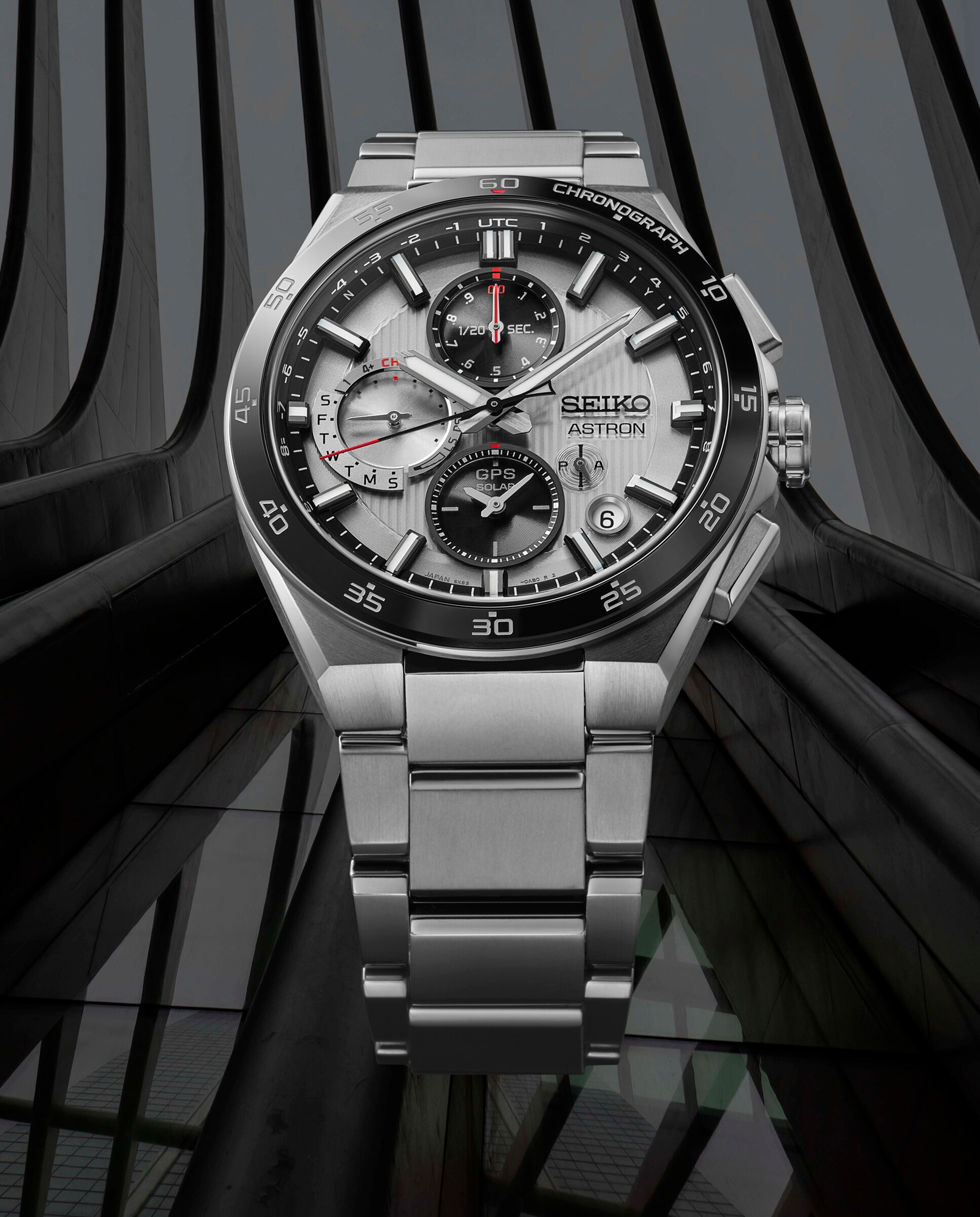 Relógio Astron Ssh153j1 de Titânio e Bracelete Prateada Prata-4
