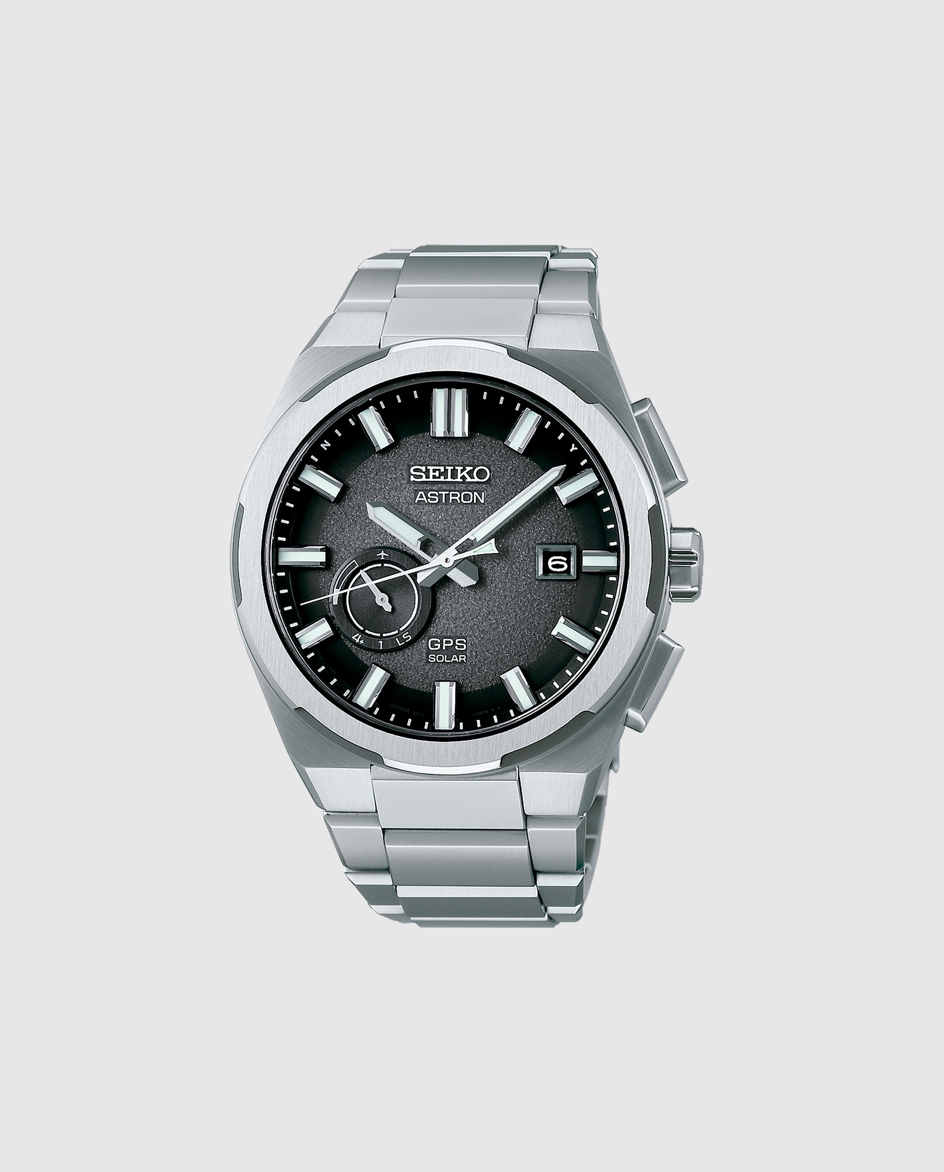 Relógio Astron Ssj025j1 de Titânio e Bracelete Prateada Prata-1