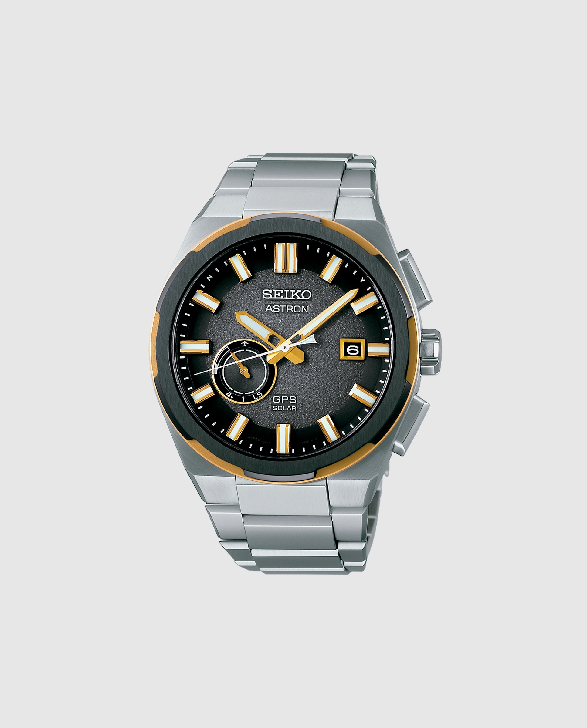 Relógio Astron Ssj026j1 de Titânio e Bracelete Prateada Prata-1
