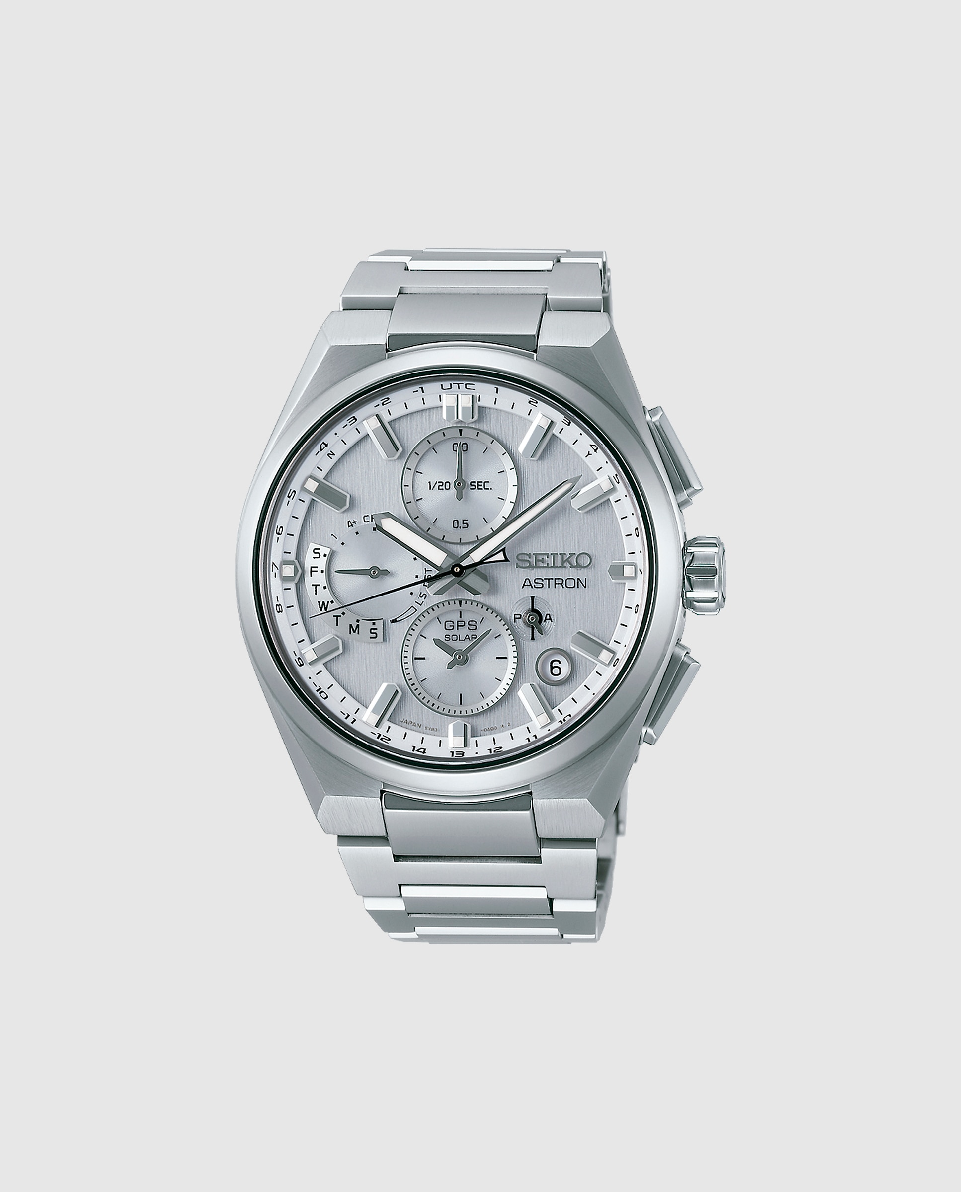 Relógio Astron Ssh159j1 de Titânio e Bracelete Prateada Prata-1