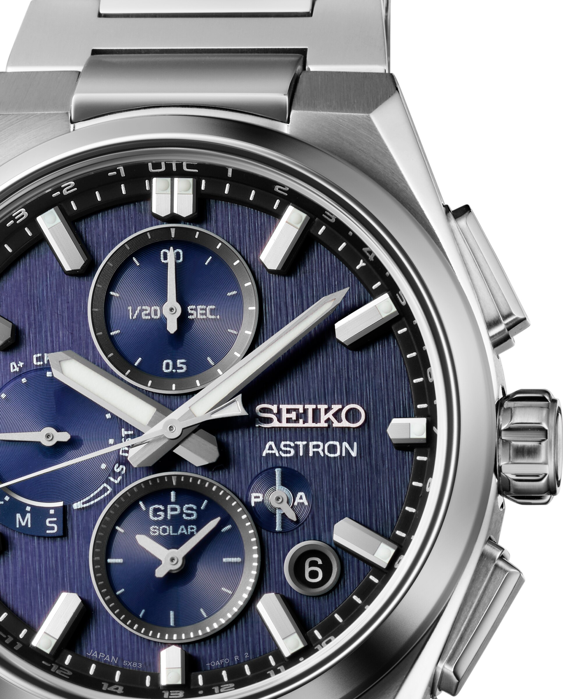 Relógio Astron Ssh161j1 de Titânio e Correia Prateada Prata-2