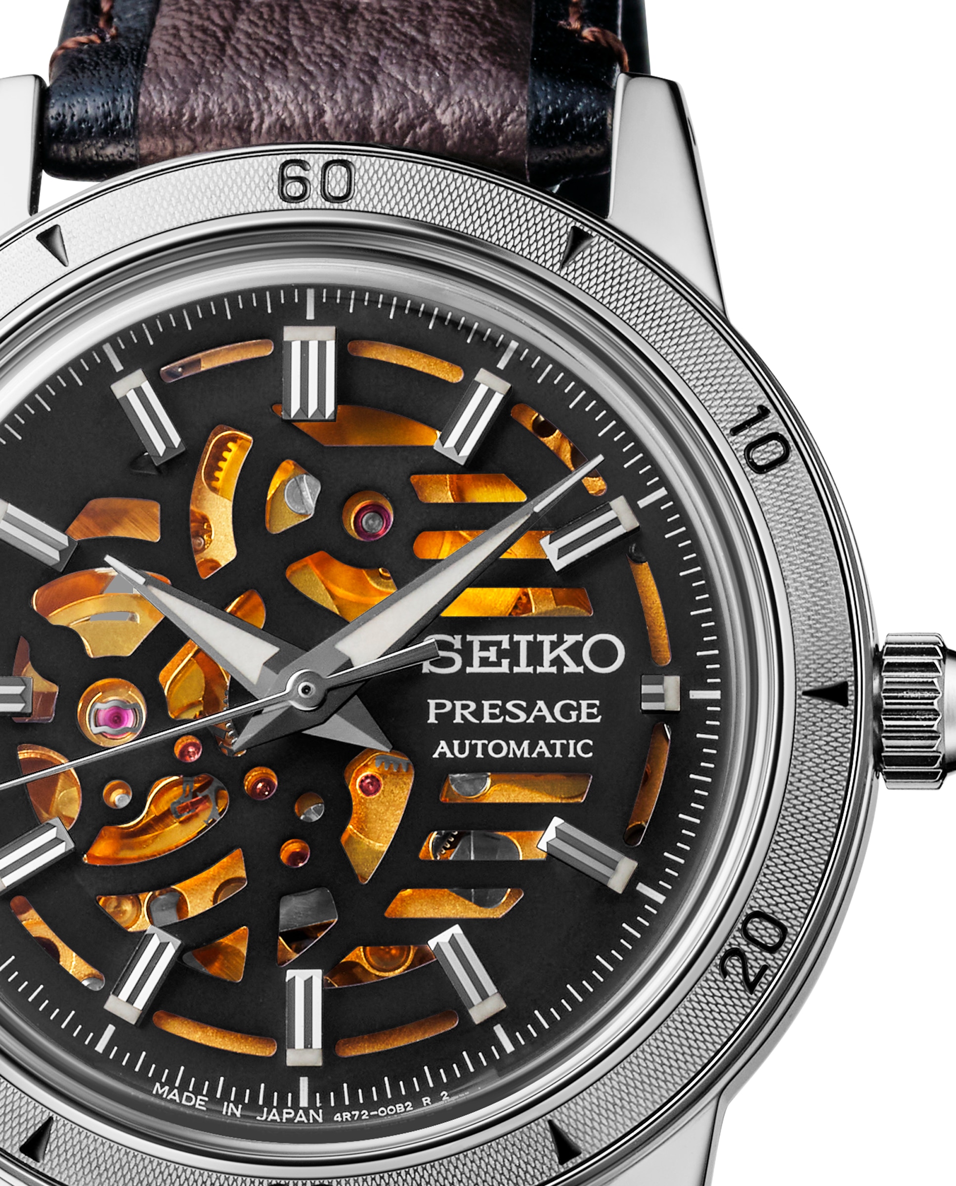Relógio Presage Ssa461j1 Automático de Pele e Bracelete em Castanho Castanho-2