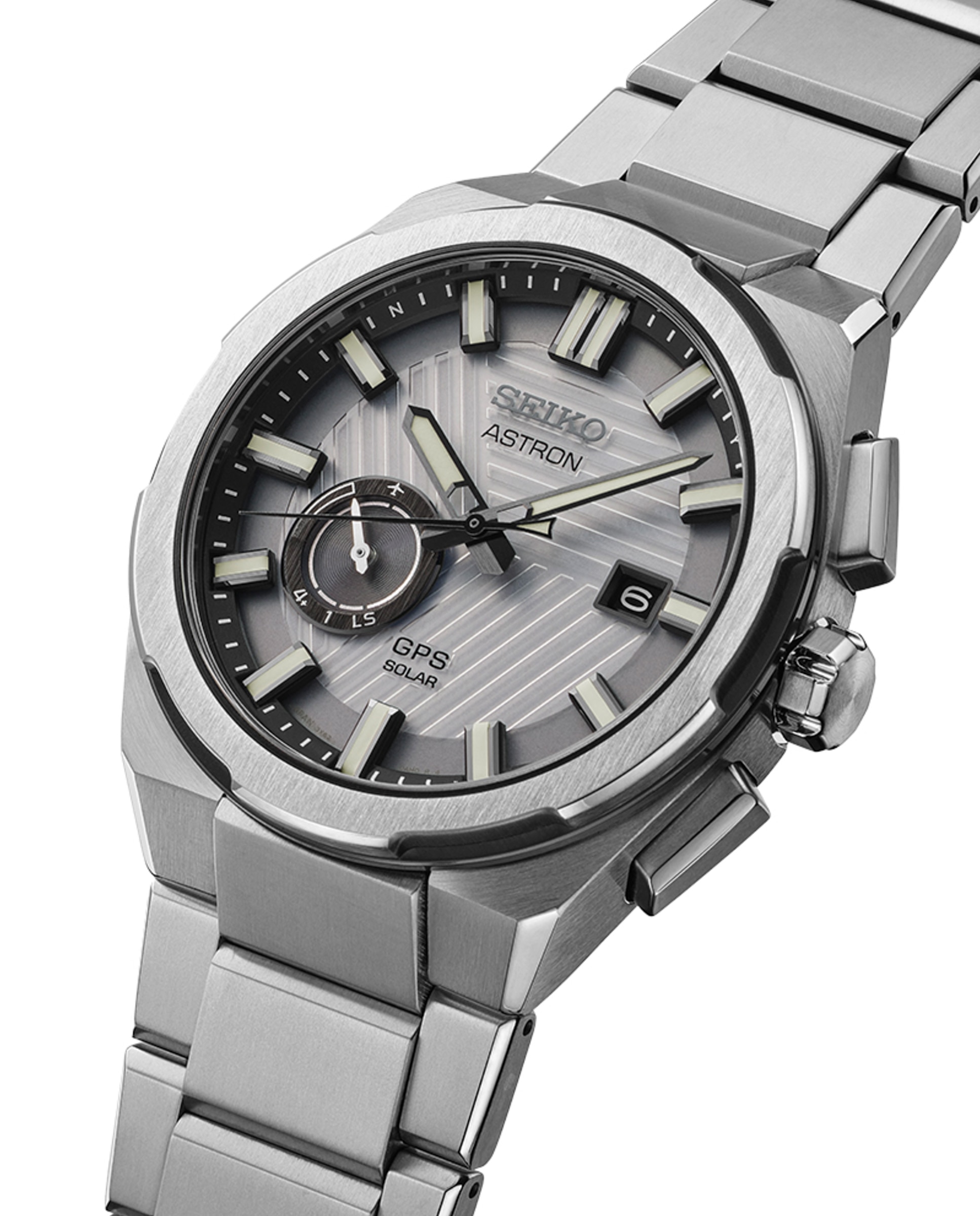 Relógio Astron Ssj037j1 de Titânio e Bracelete Prateada Prata-3