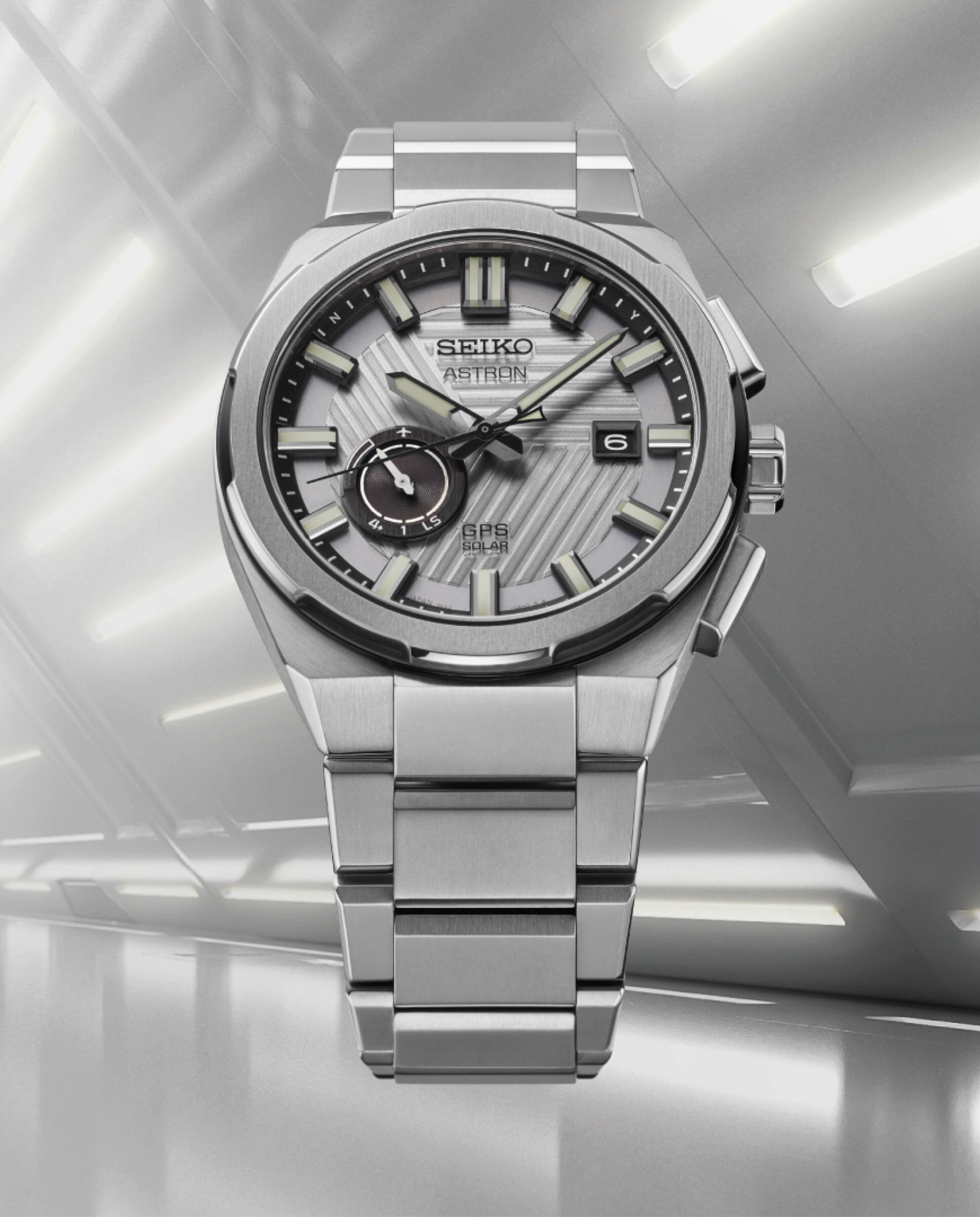 Relógio Astron Ssj037j1 de Titânio e Bracelete Prateada Prata-4