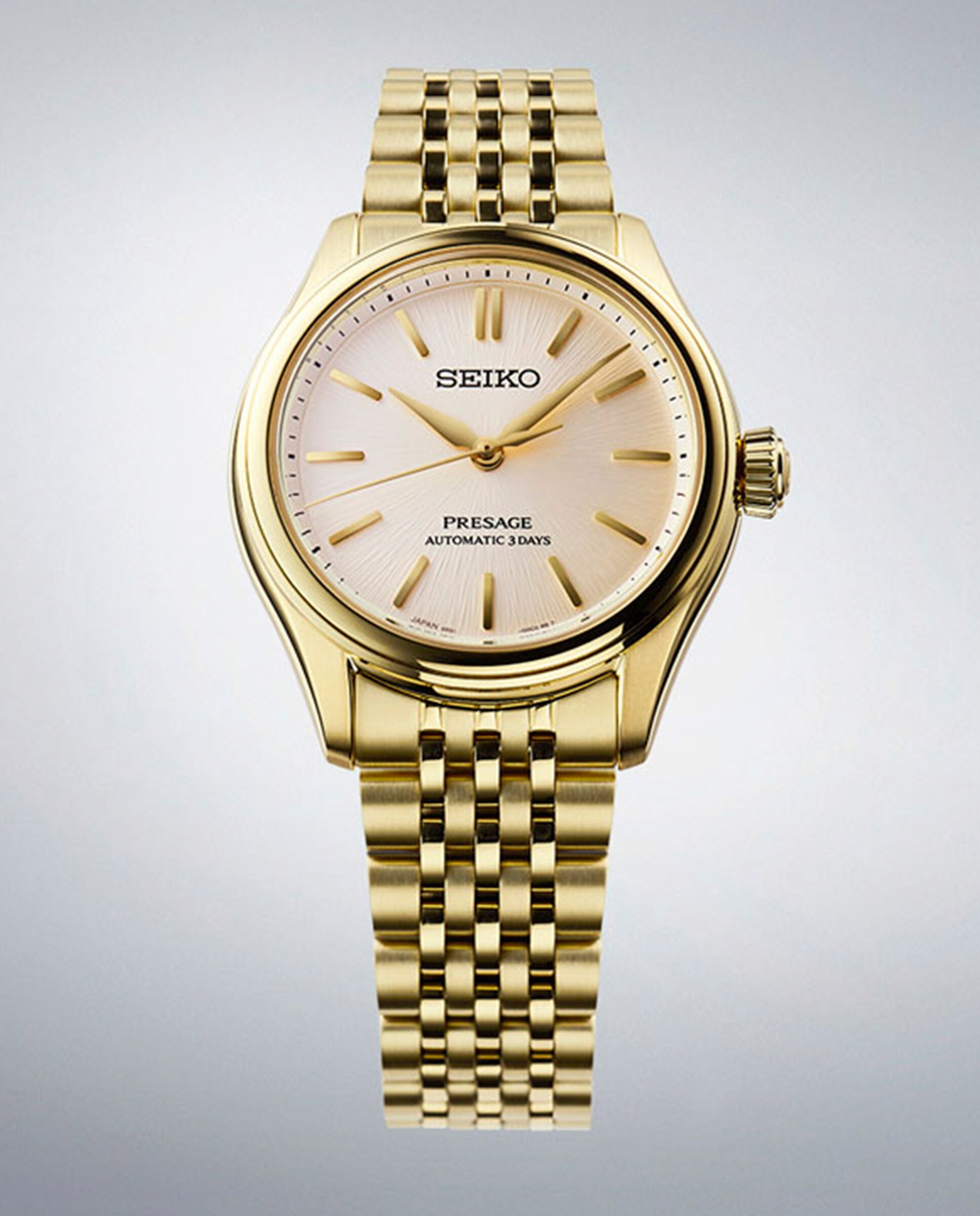 Relógio Presage Spb524j1 Automático de Ouro e Bracelete Dourada Ouro-4
