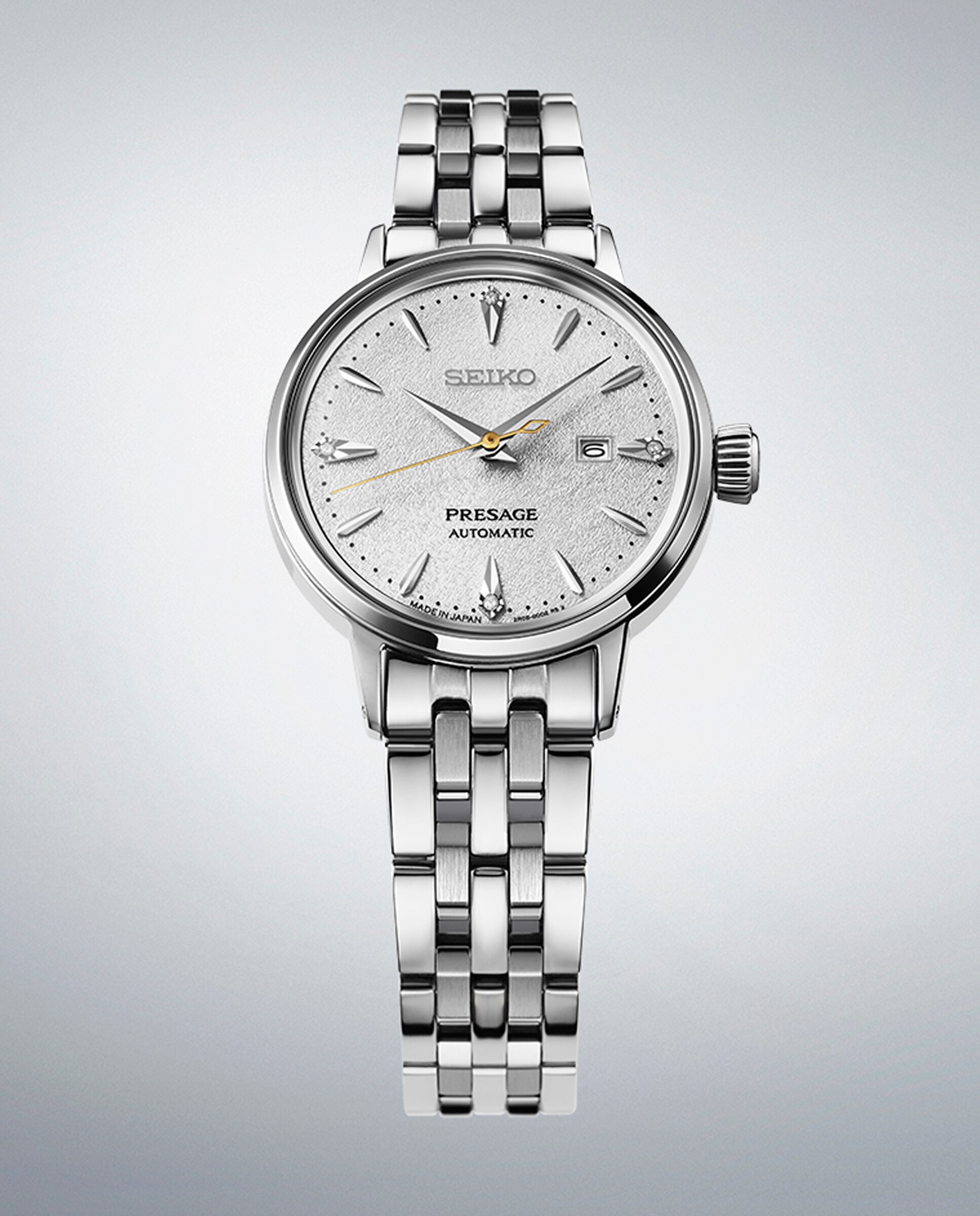 Relógio Presage Sre017j1 Automático de Aço e Bracelete Prateada Prata-4