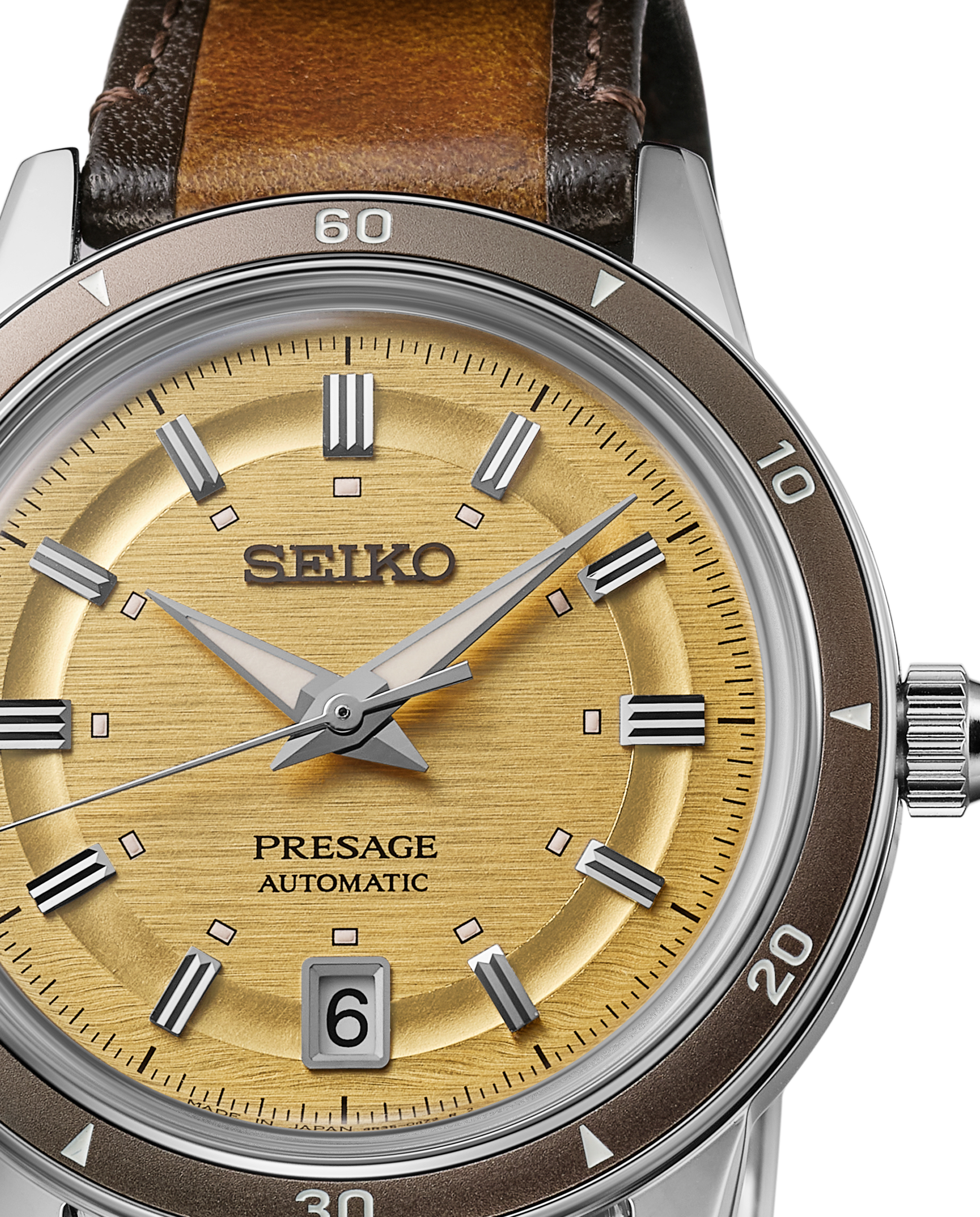 Relógio Presage Srpl75j1 Automático de Pele e Bracelete em Castanho Castanho-2