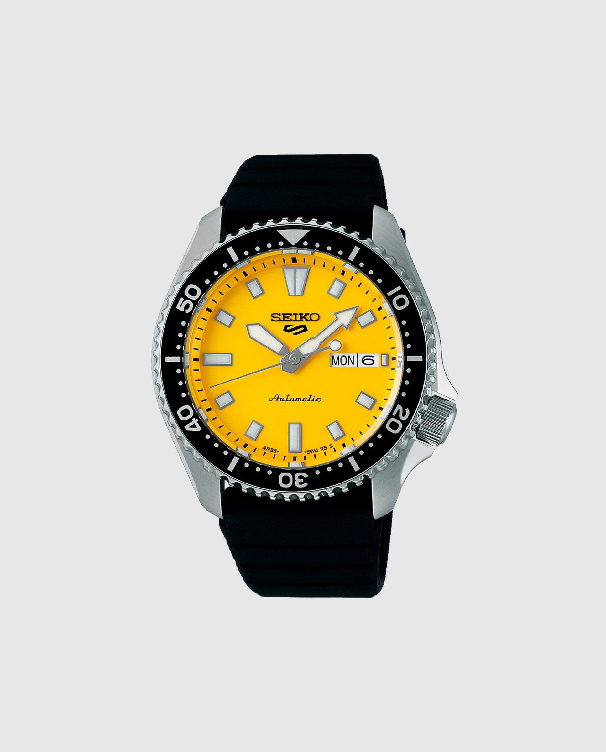 Relógio 5 Sports Srpl87k1 Automático de Silicone e Bracelete em Preto Preto-1