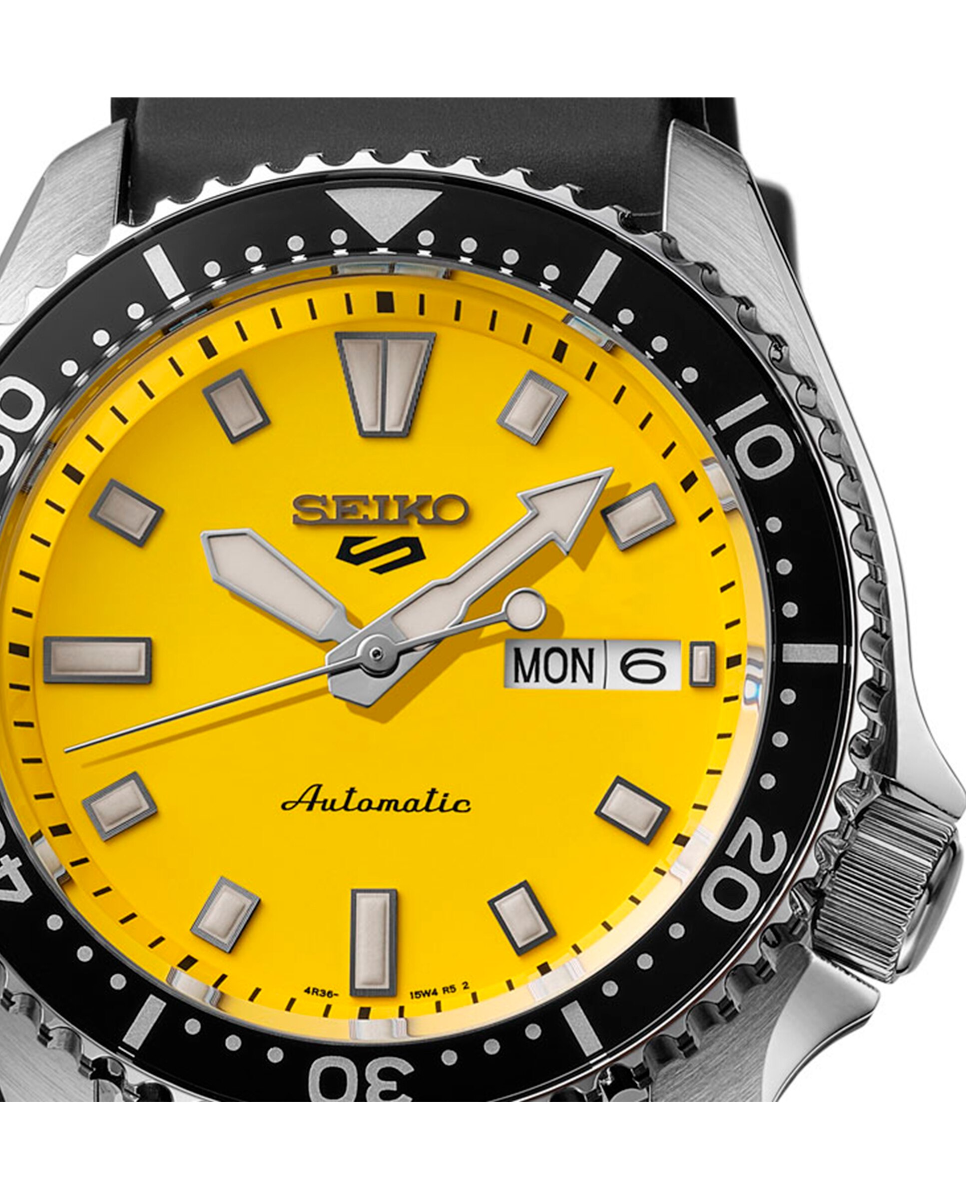 Relógio 5 Sports Srpl87k1 Automático de Silicone e Bracelete em Preto Preto-2