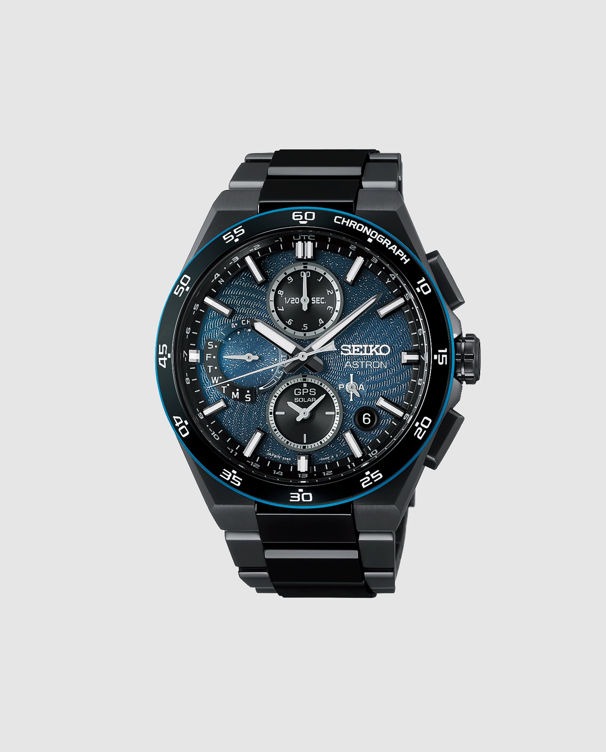 Imagem 0 de Relógio Astron Ssh187j1 de Titânio e Bracelete em Preto