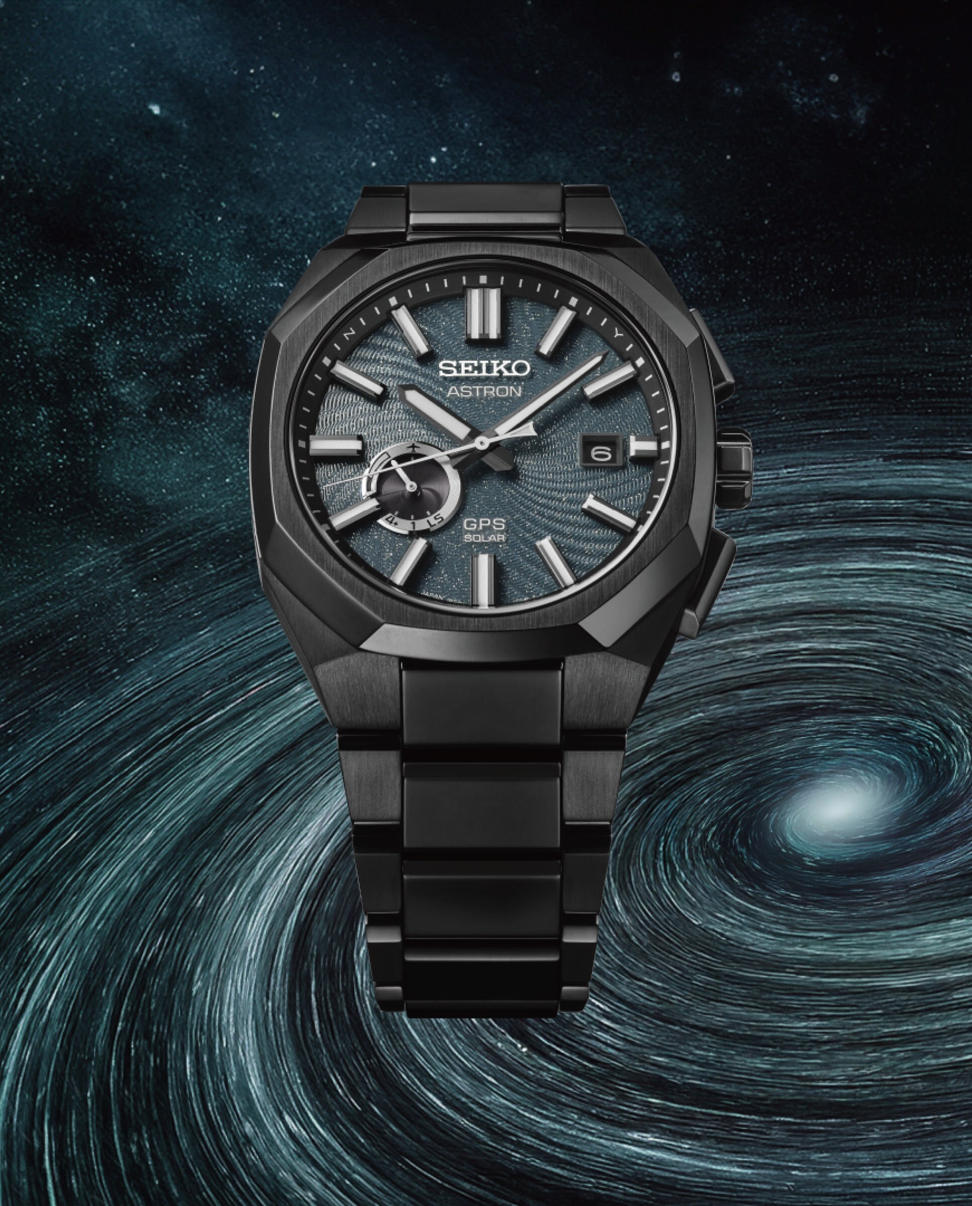 Relógio Astron Ssj039j1 de Titânio e Bracelete em Preto Preto-3