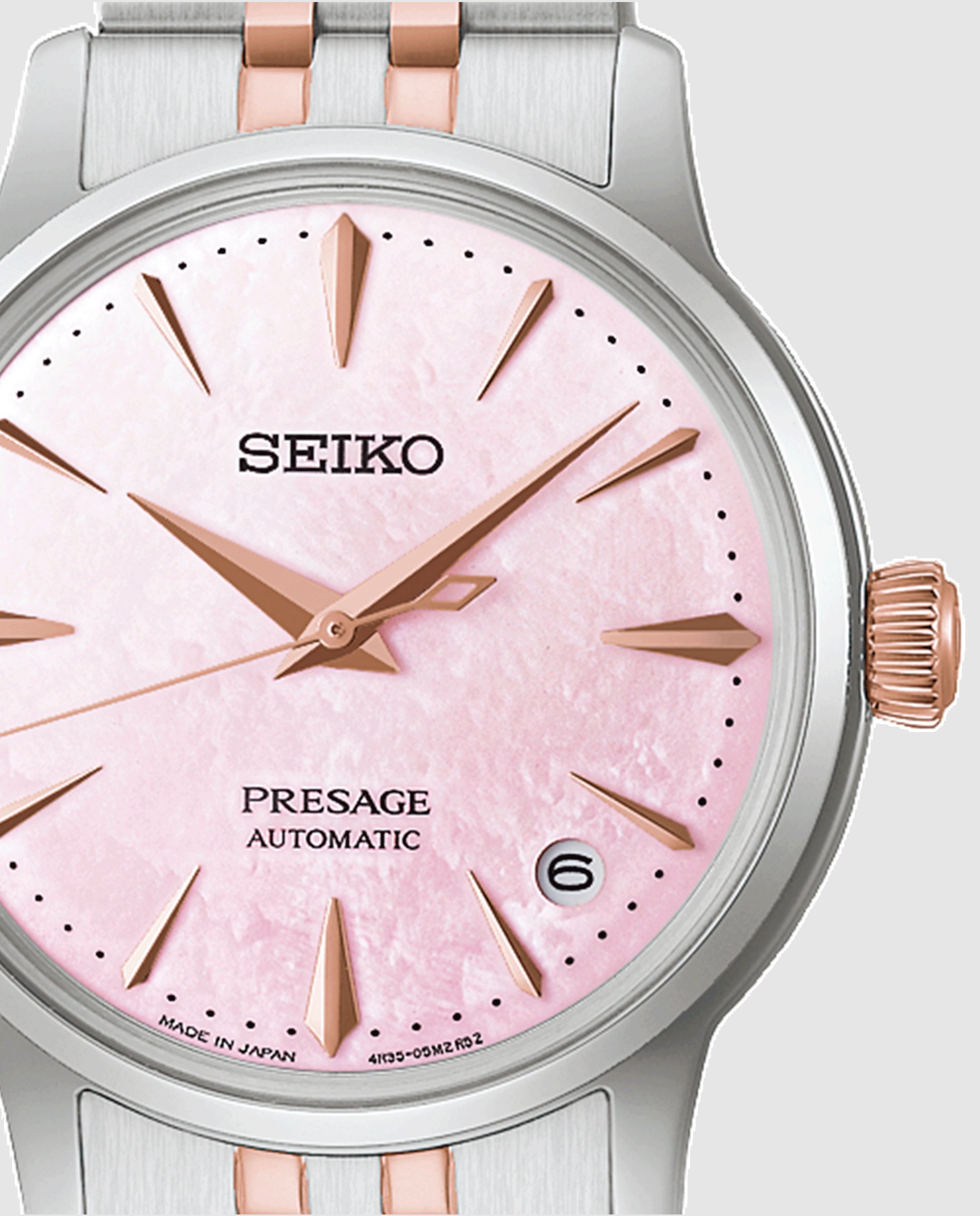 Relógio Automático Presage Srpm06j1 de Aço e Bracelete Prateada Prata / Rosa-2