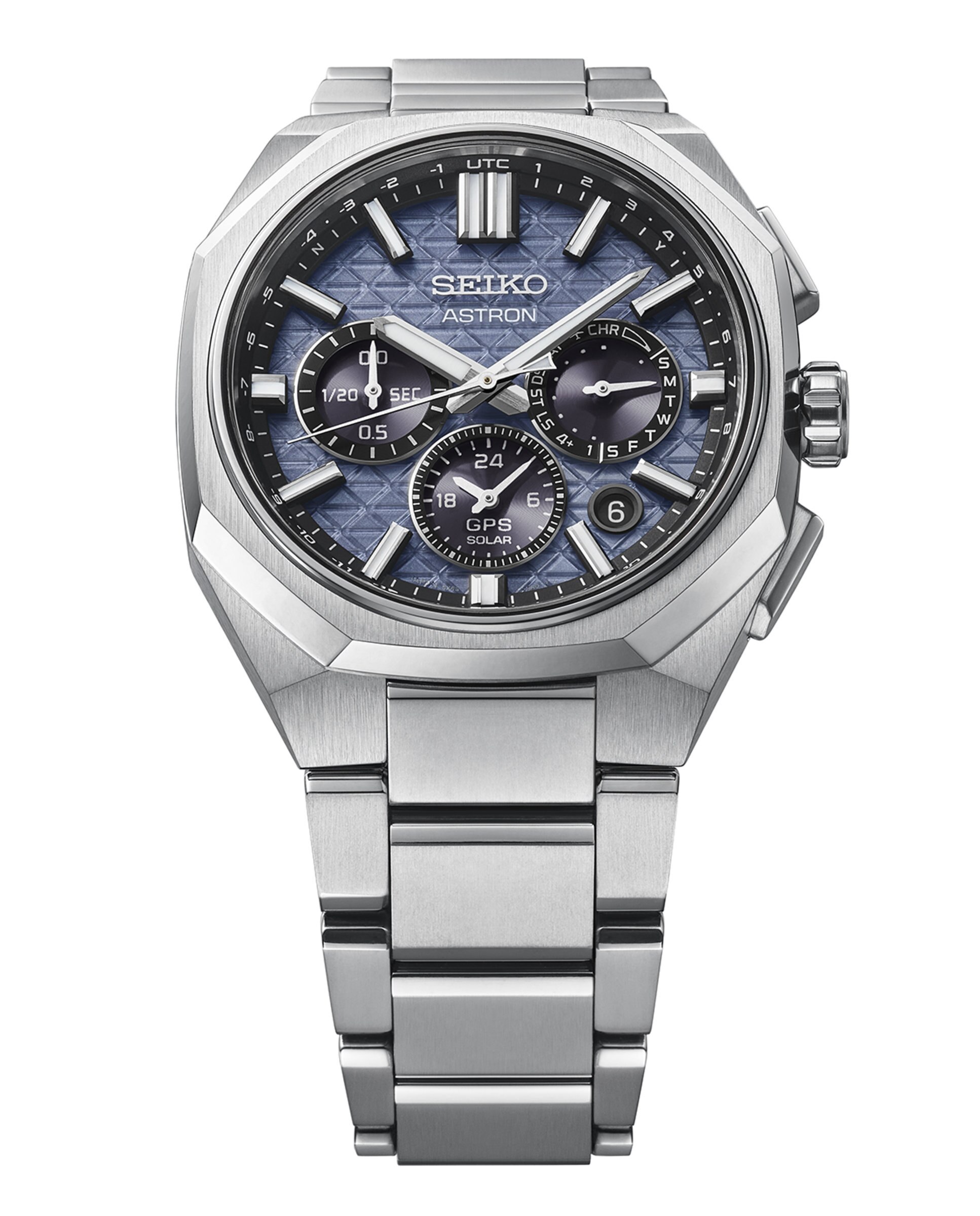 Relógio de Homem Astron Hab001j1 de Titânio e Correia Prateada Prata-4