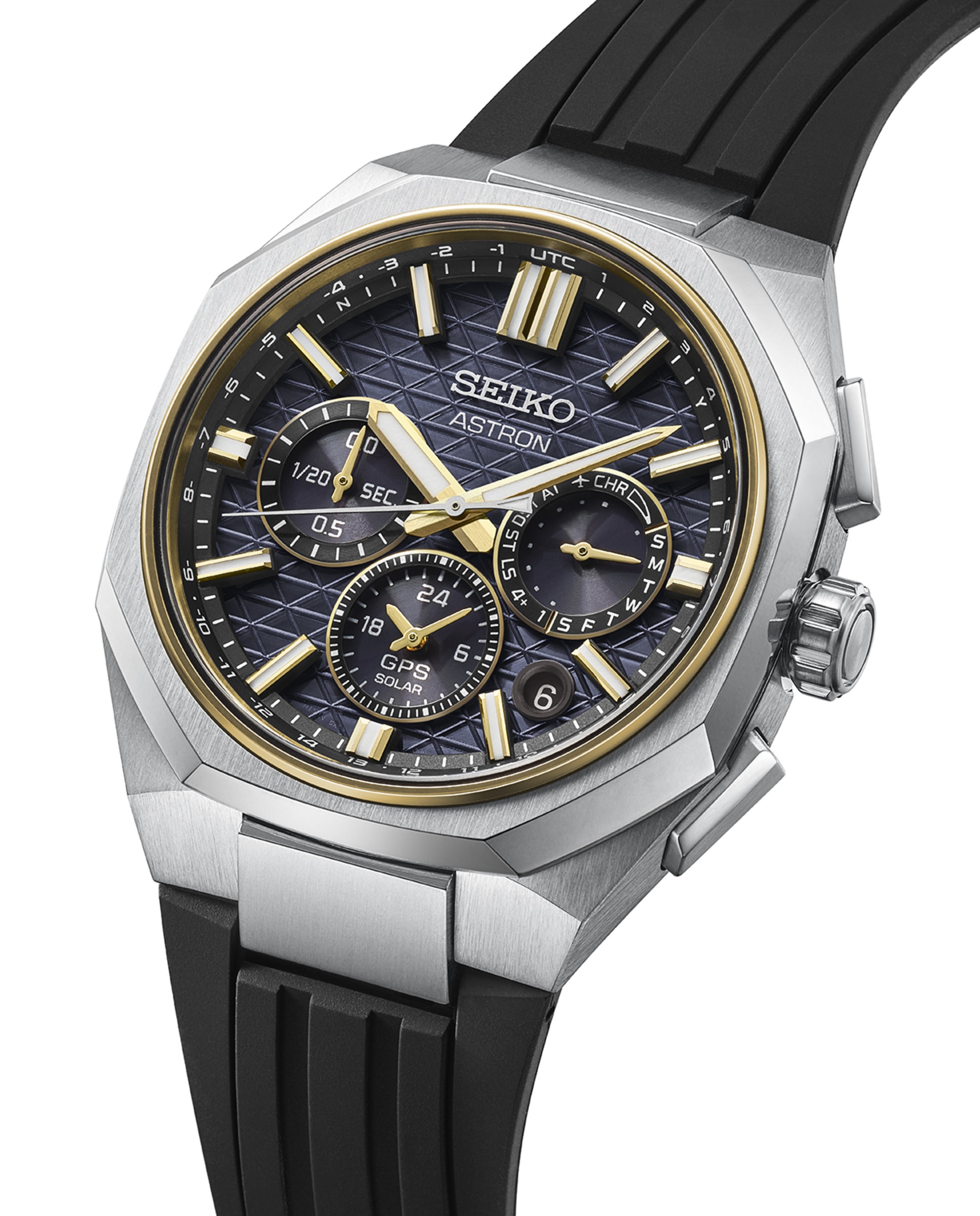 Relógio Astron Hab003j1 de Silicone e Correia Preta Preto-3