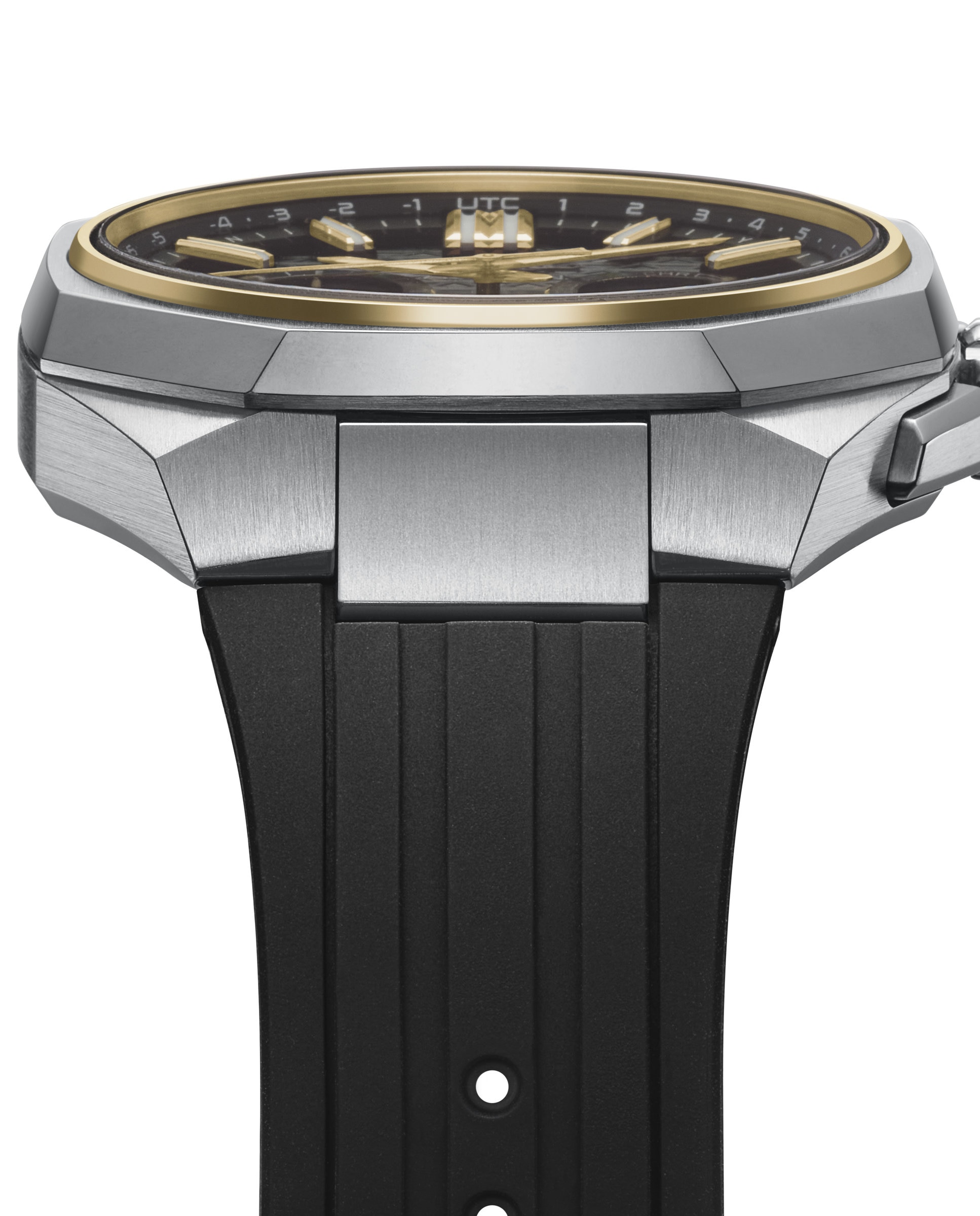 Relógio Astron Hab003j1 de Silicone e Correia Preta Preto-5