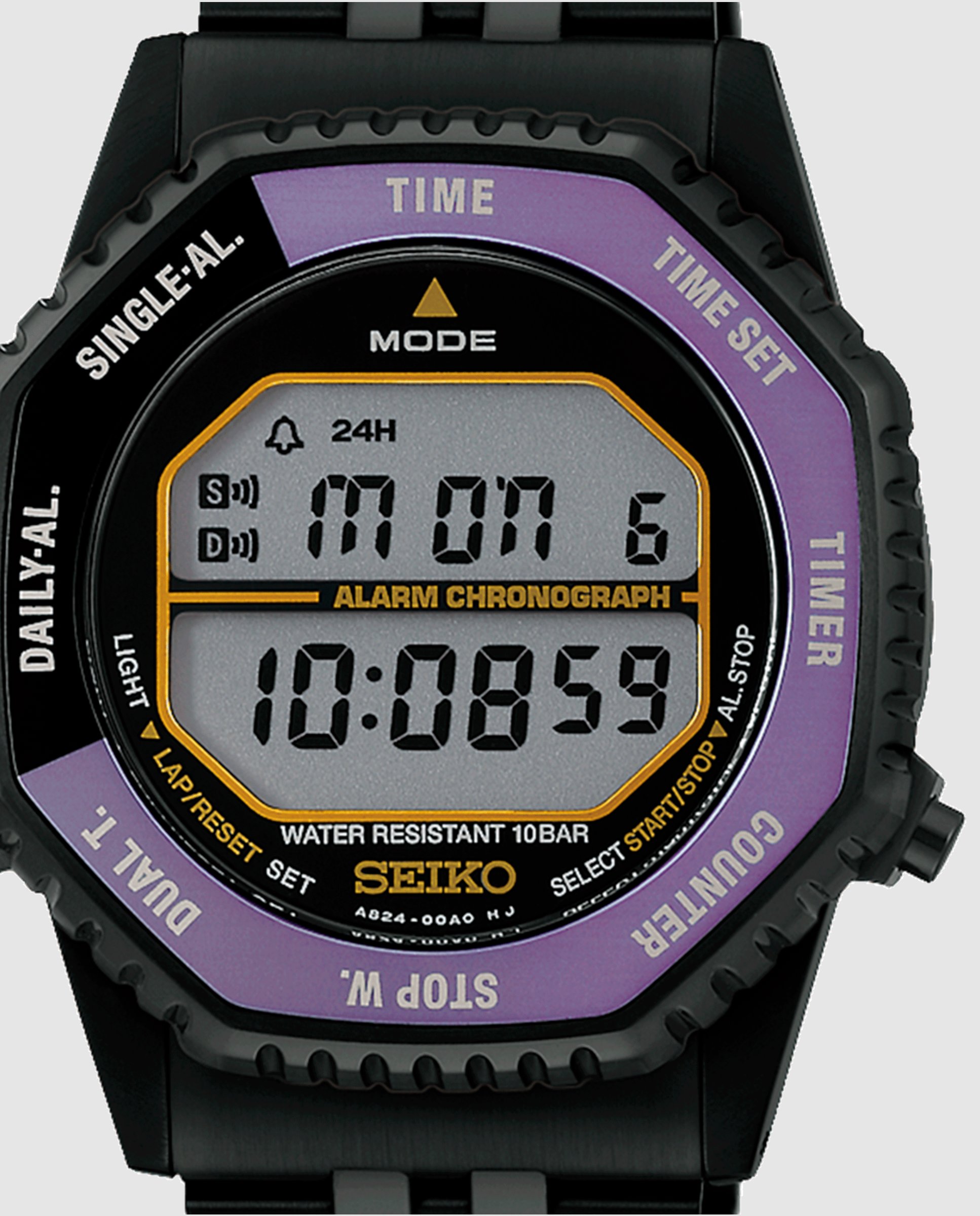 Relógio Neo Sports Hfl001p1 de Aço e Bracelete Preta Preto-2