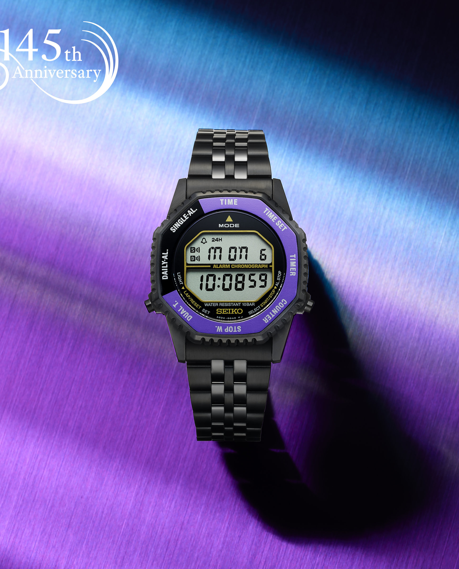 Relógio Neo Sports Hfl001p1 de Aço e Bracelete Preta Preto-3