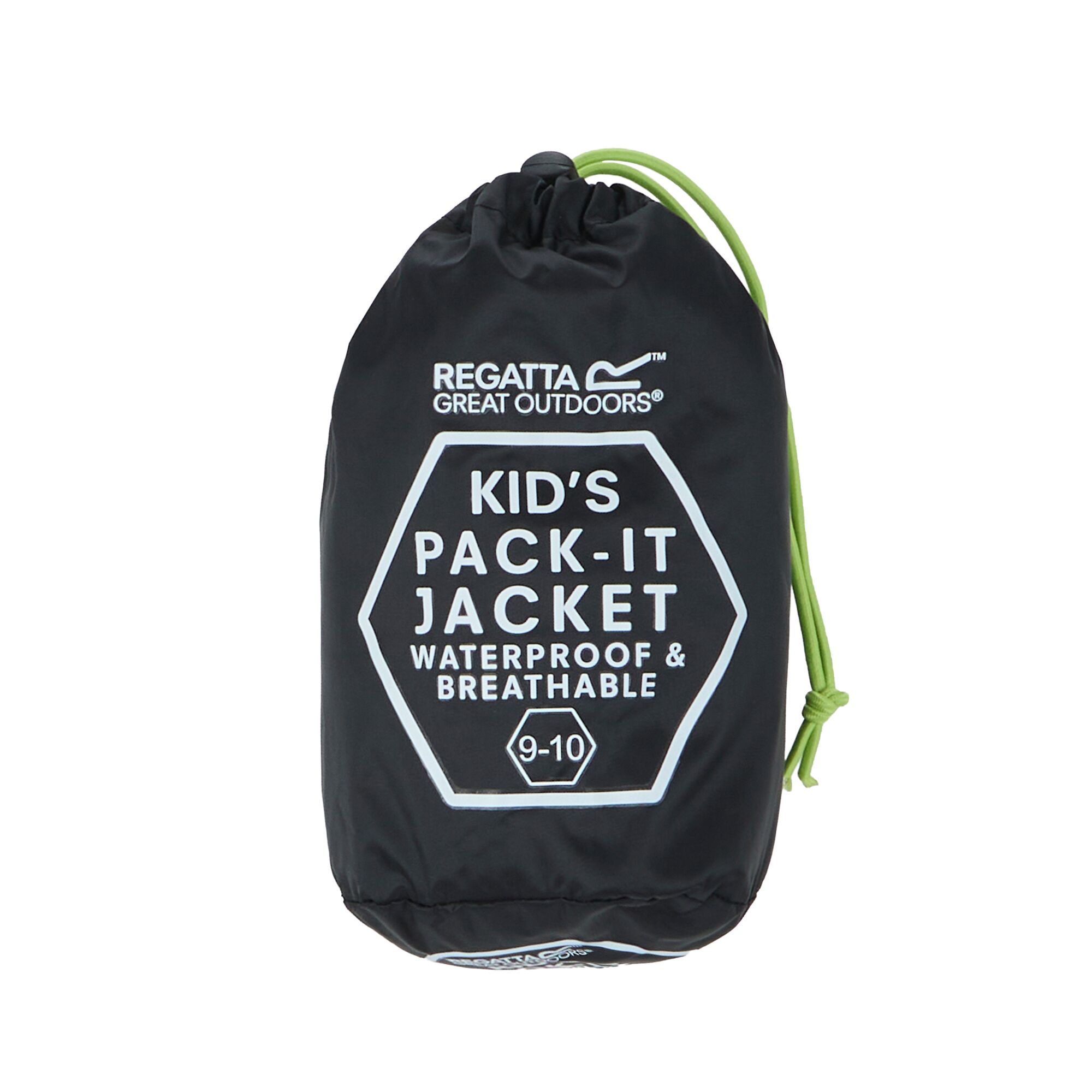 Impermeável Infantil Pack It Iii Regatta Preto-6