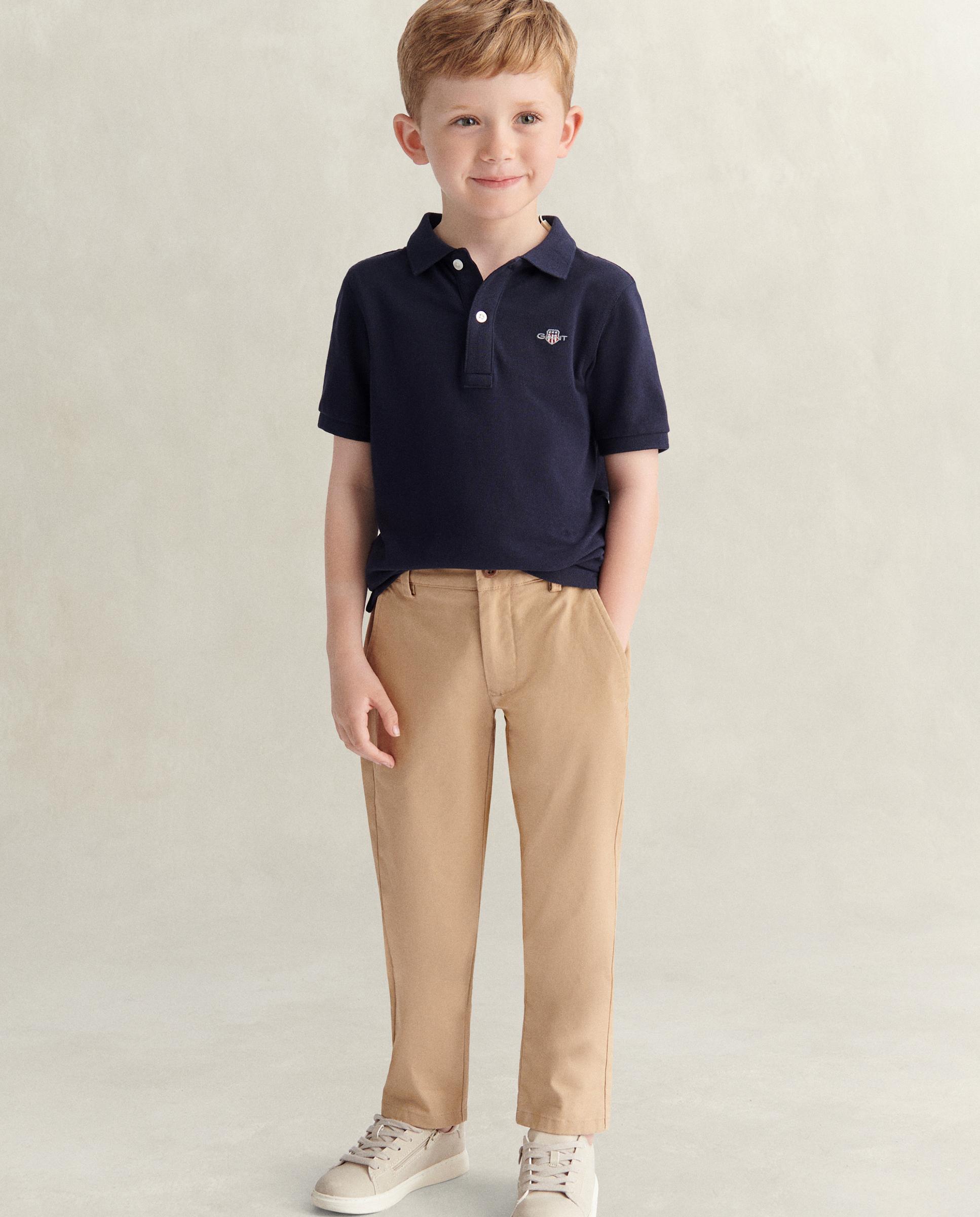 Imagem 0 de Calças Chino Infantil com Bolso Posterior e Presilhas
