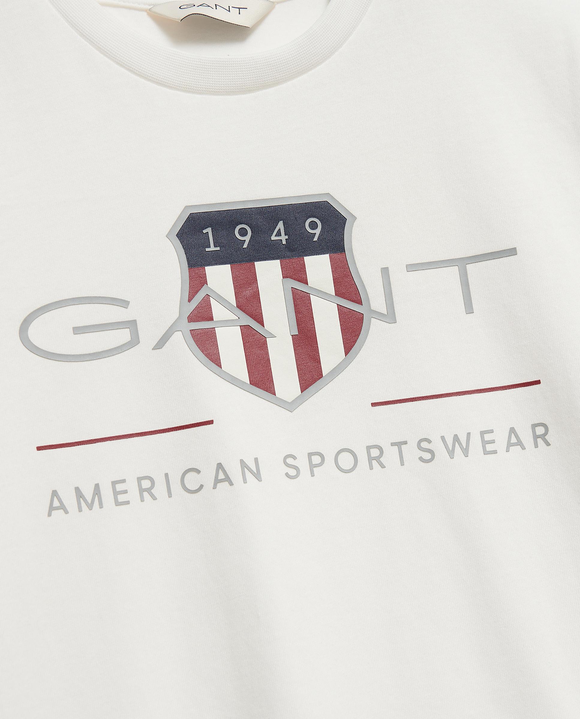 T-shirt de Manga Curta com Logo Frontal Branco-2