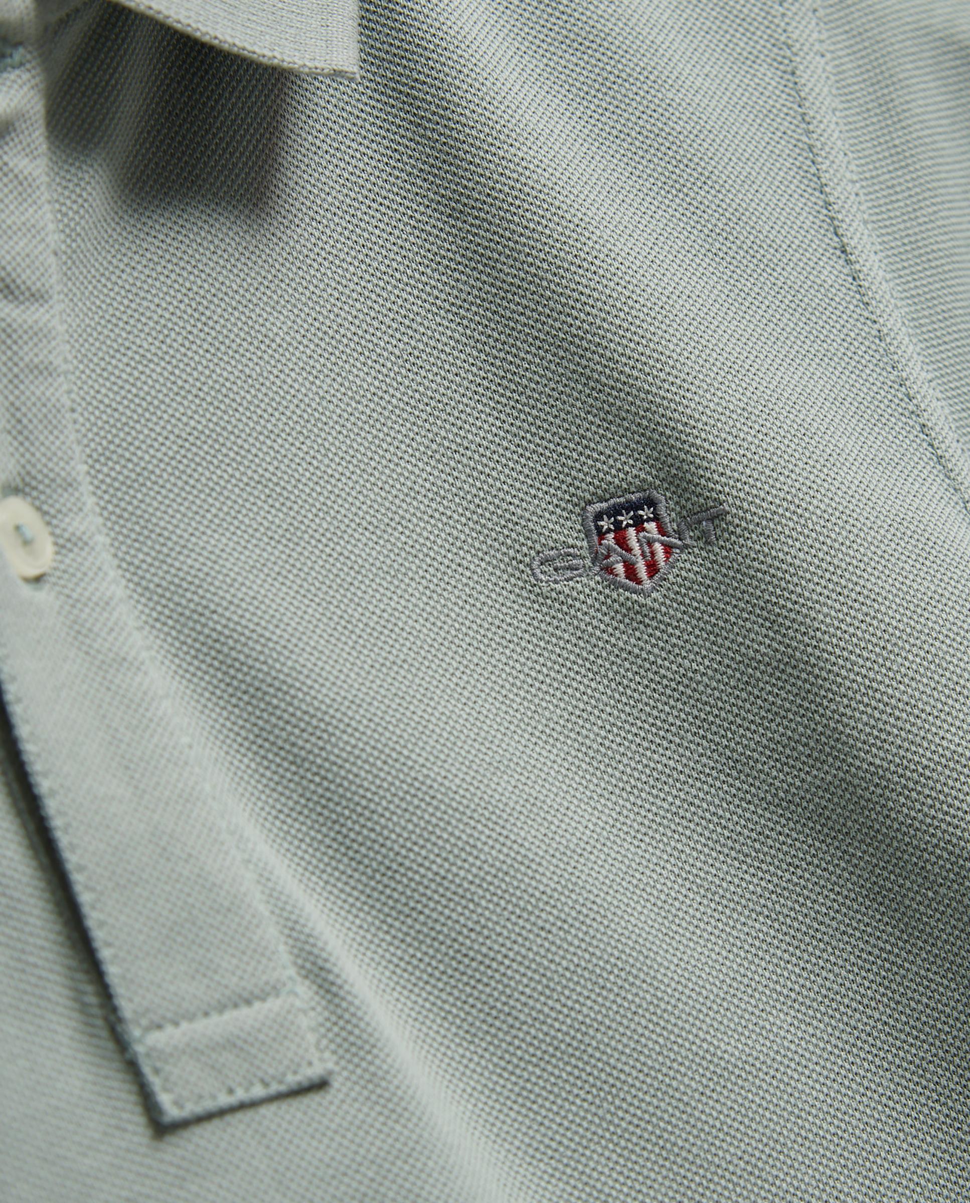 Polo 100% Algodão de Manga Curta com Logotipo Frontal Verde-claro-2