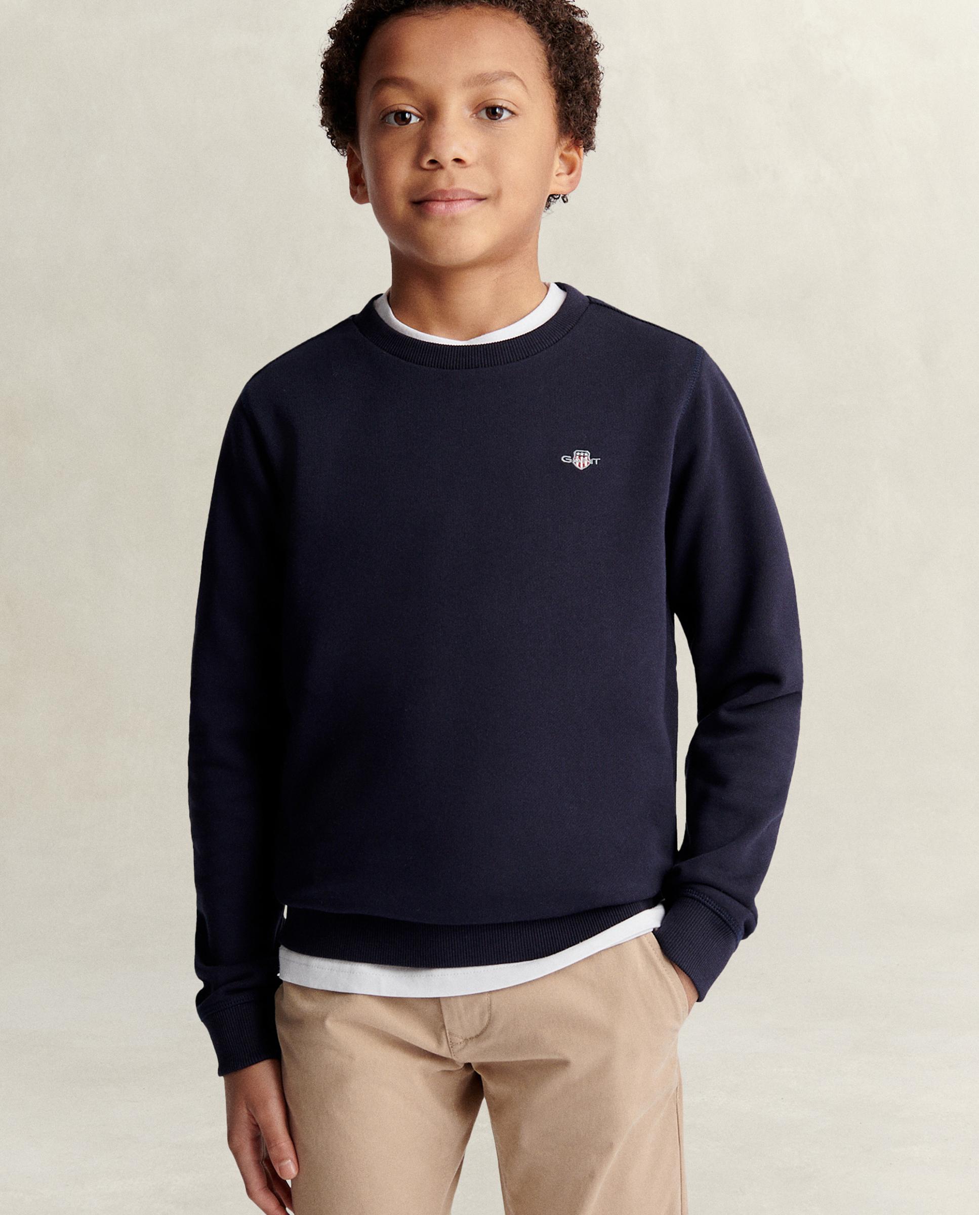 Imagem 0 de Sweatshirt Infantil com Gola Redonda e Logo Gant