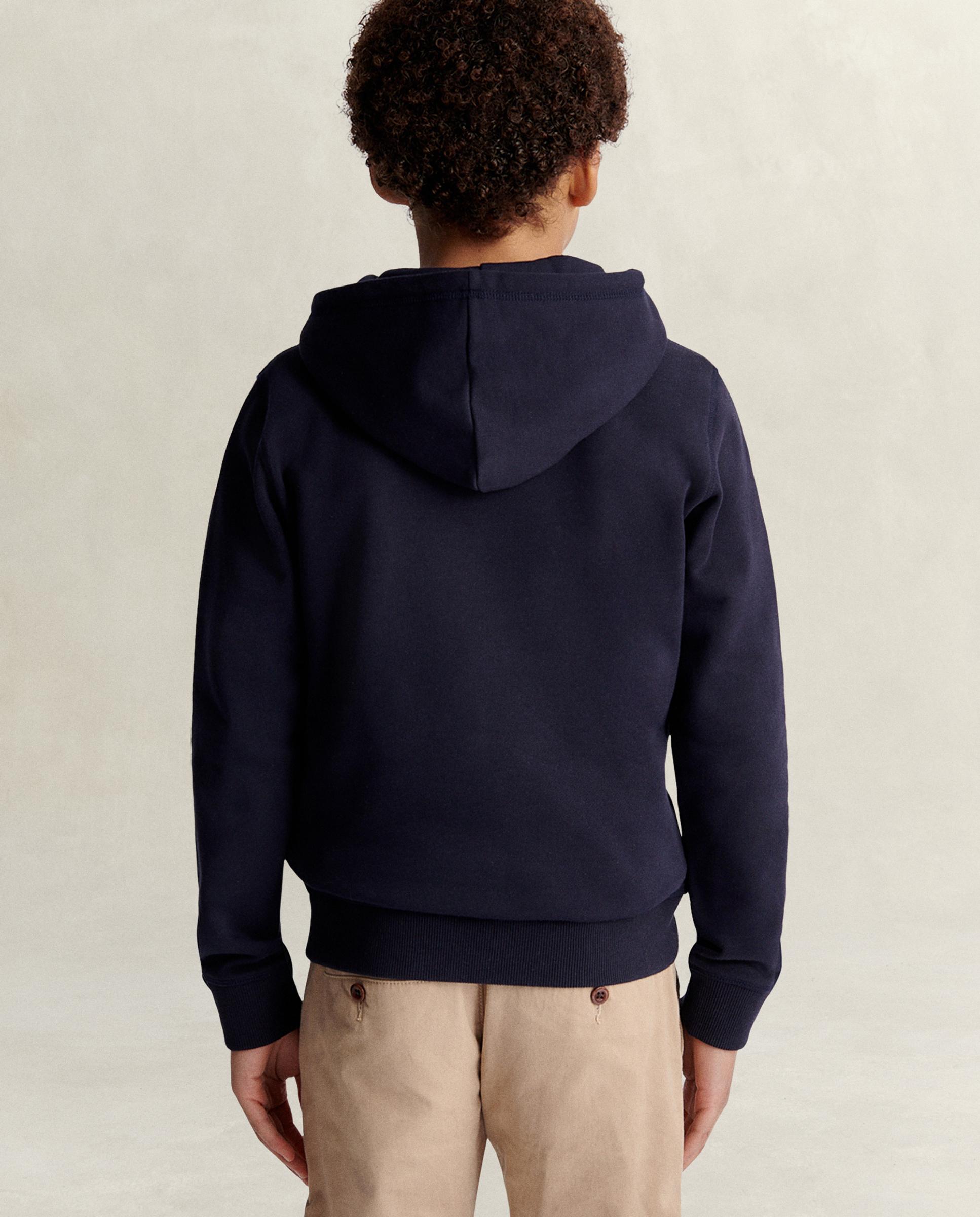 Sweatshirt Infantil com Capuz e Desenho Frontal Azul-escuro-2