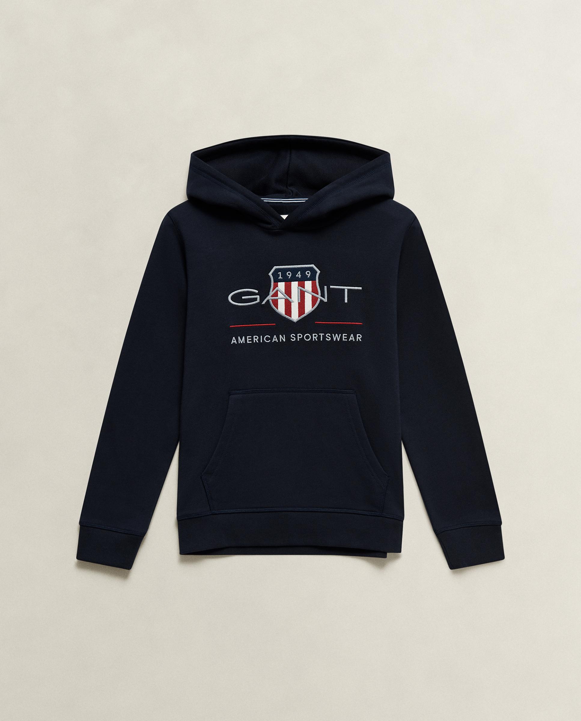 Sweatshirt Infantil com Capuz e Desenho Frontal Azul-escuro-5