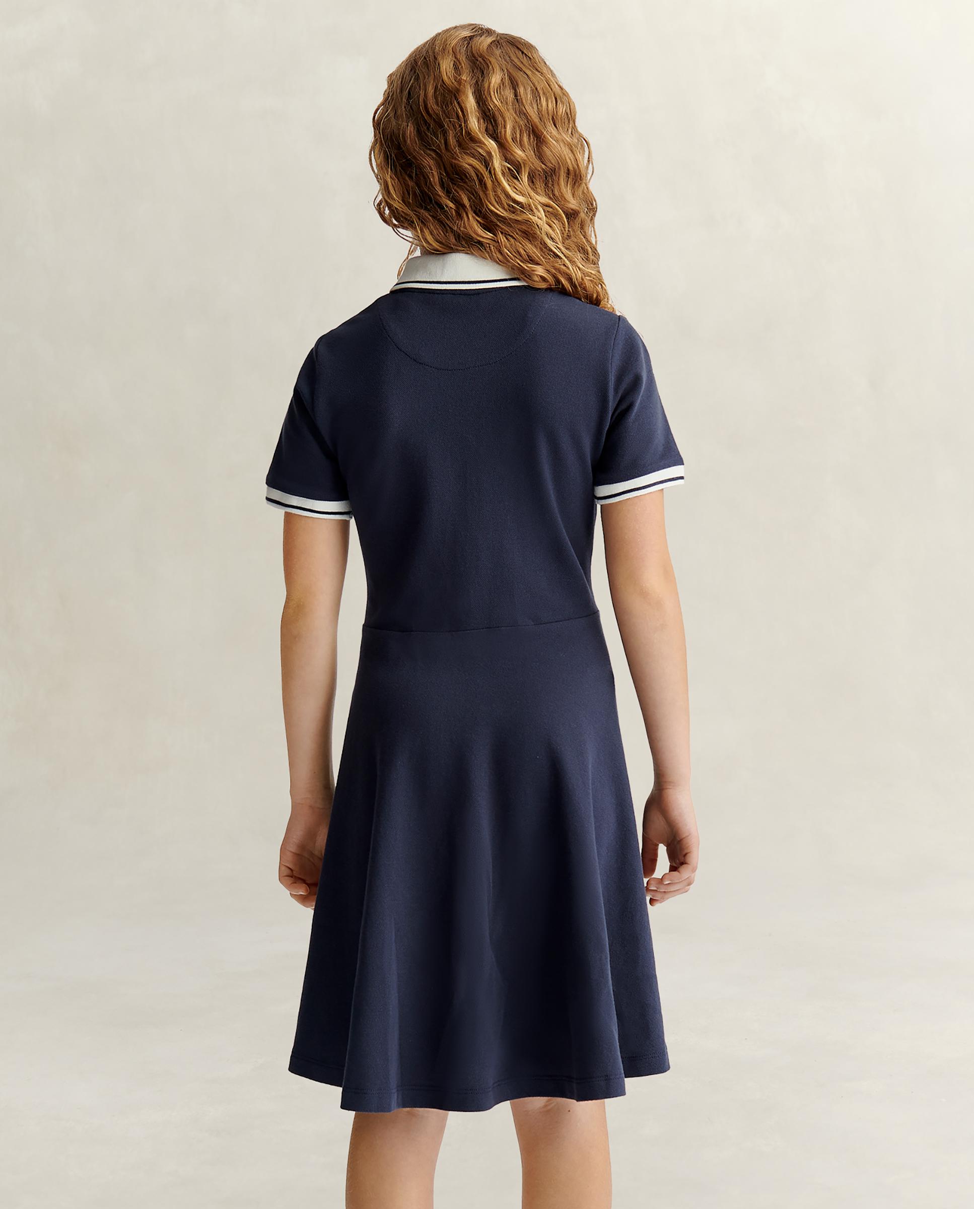 Vestido com Gola Polo e Gola em Contraste Gant Azul-marinho-2