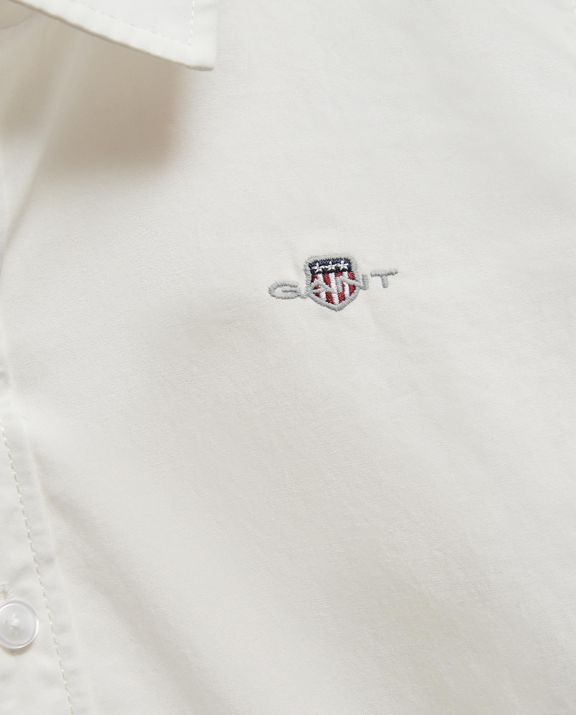 Camisa Infantil de Algodão com Gola Clássica Gant Branco-2