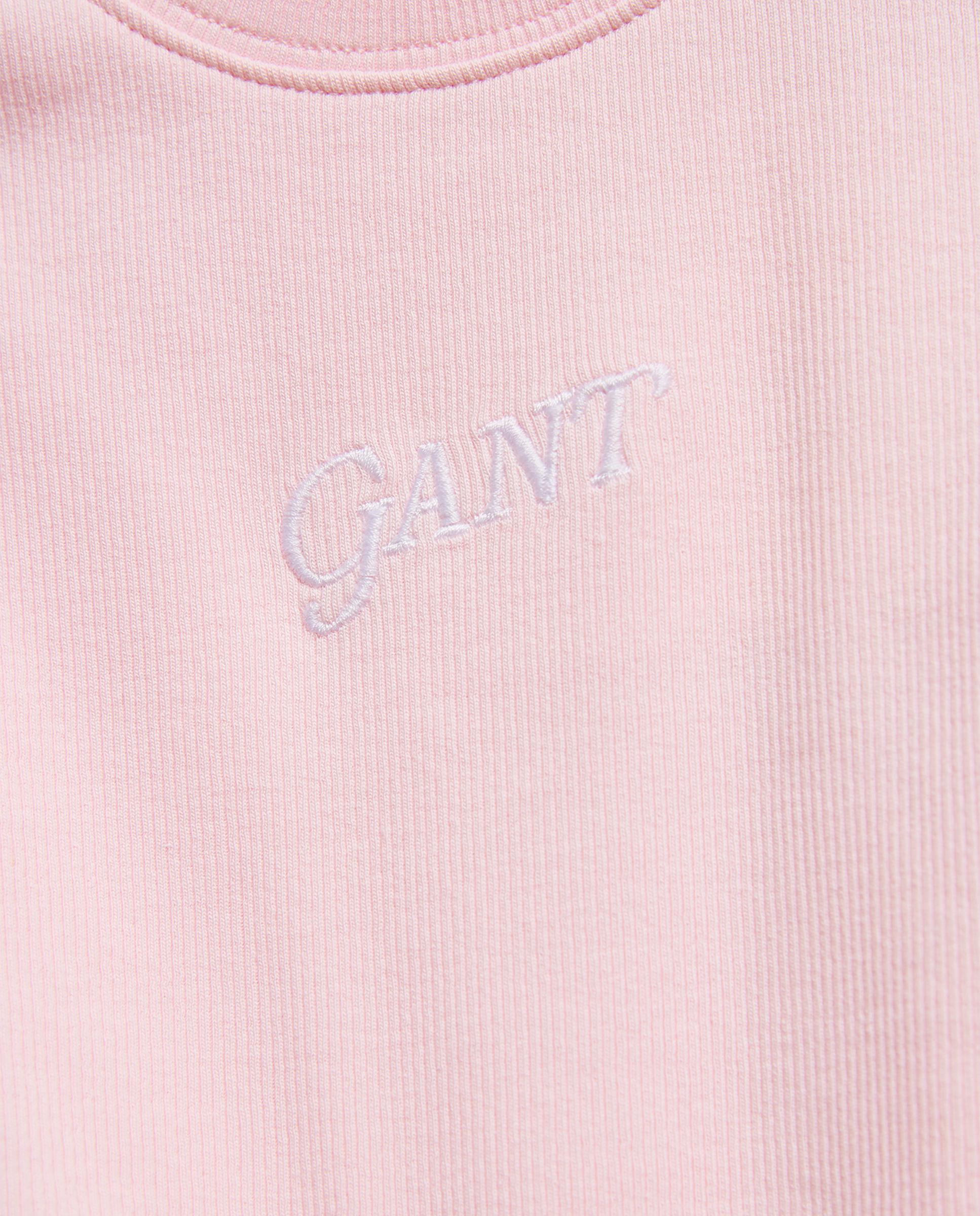 Top Infantil sem Mangas com Logotipo Frontal Gant Rosa-2