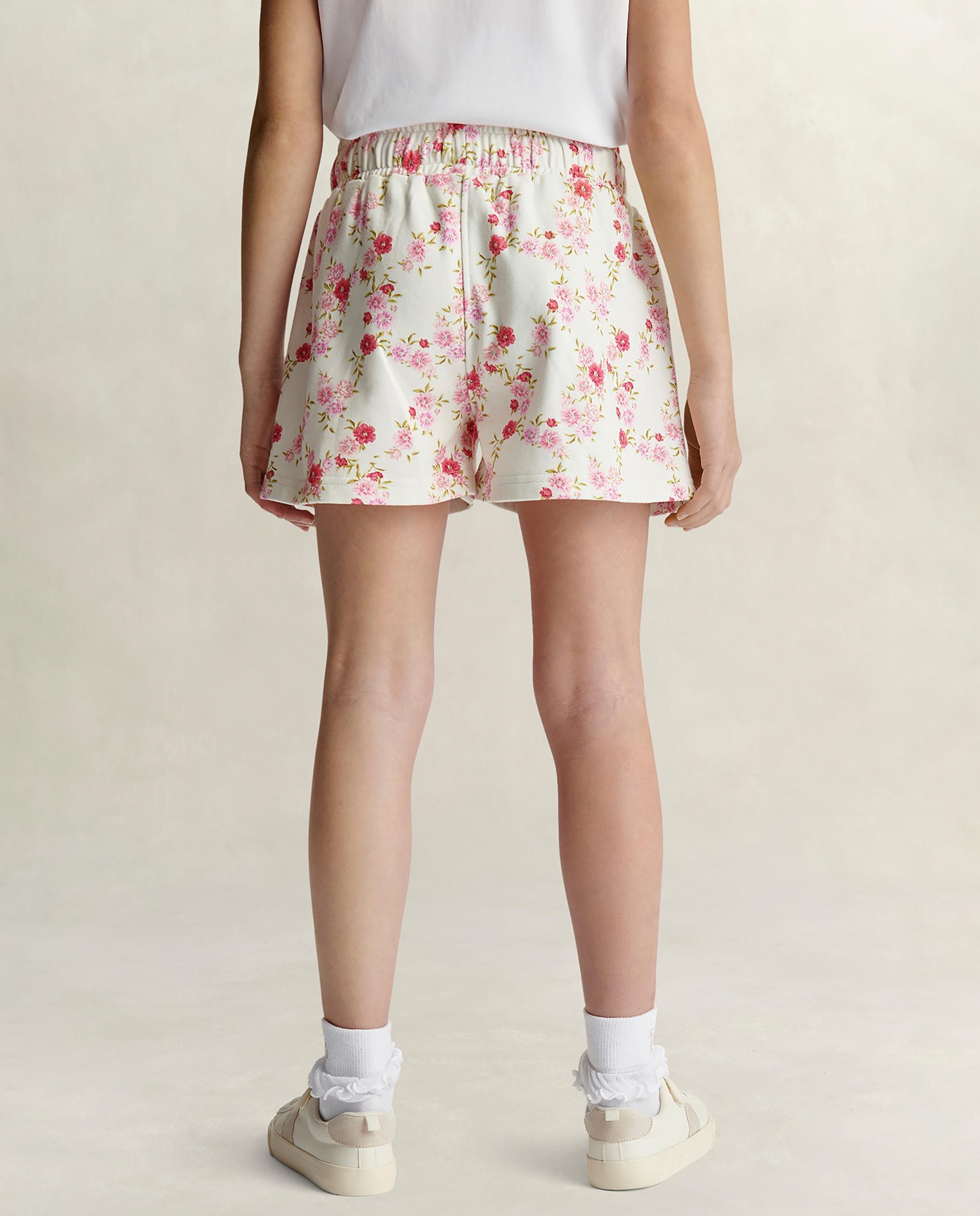 Shorts com Cintura Elástica de Algodão Gant Branco / Rosa-2