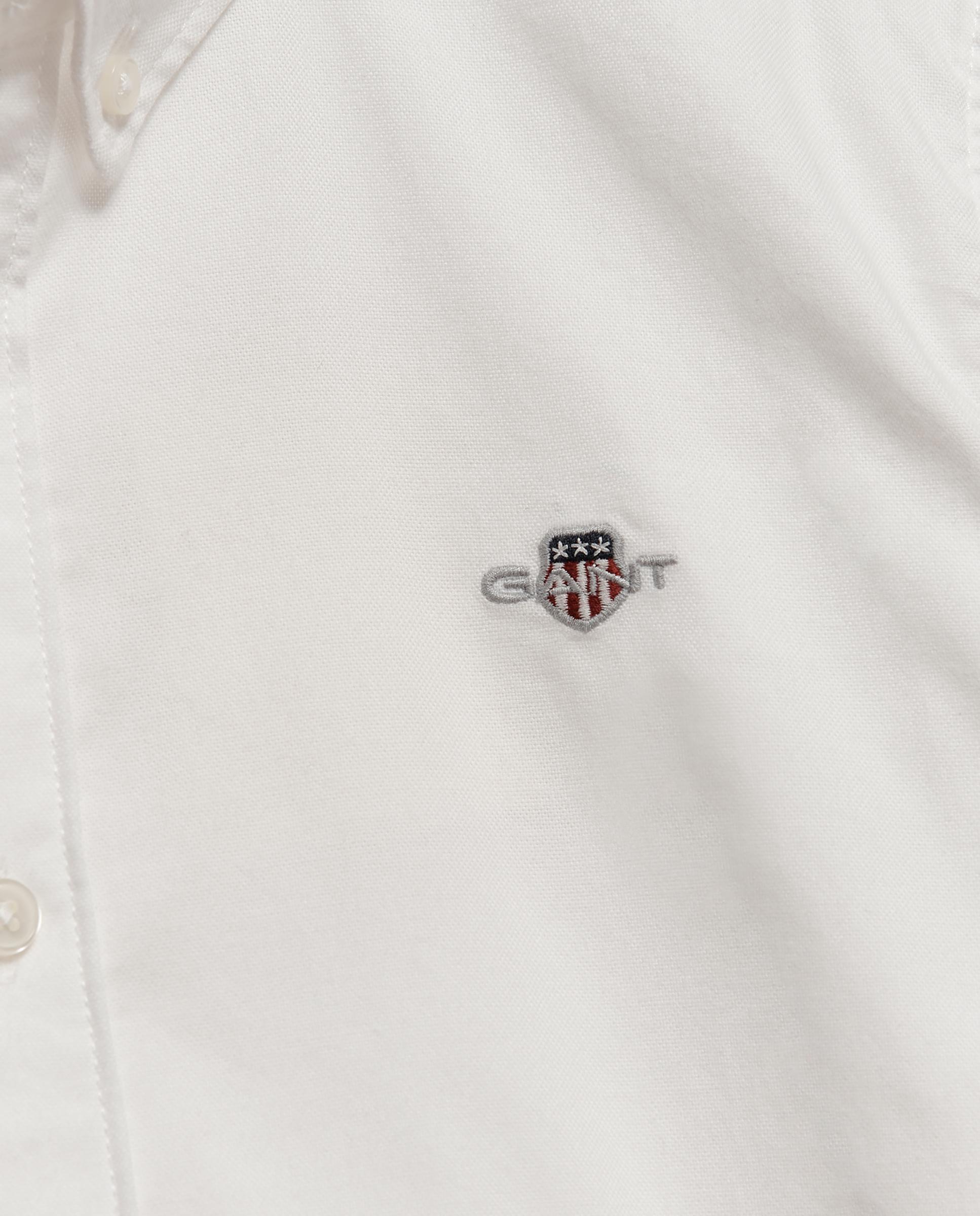 Camisa Infantil de Manga Comprida com Logo Gant Branco-2