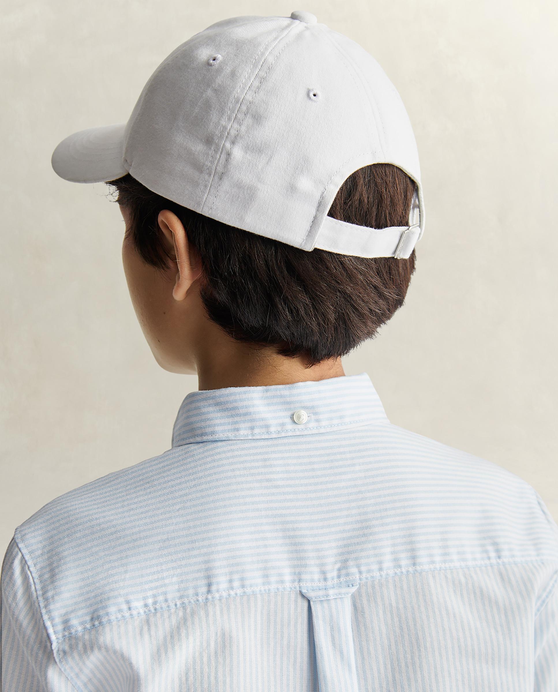 Camisa Infantil Oxford Às Riscas Gant Azul-claro-5
