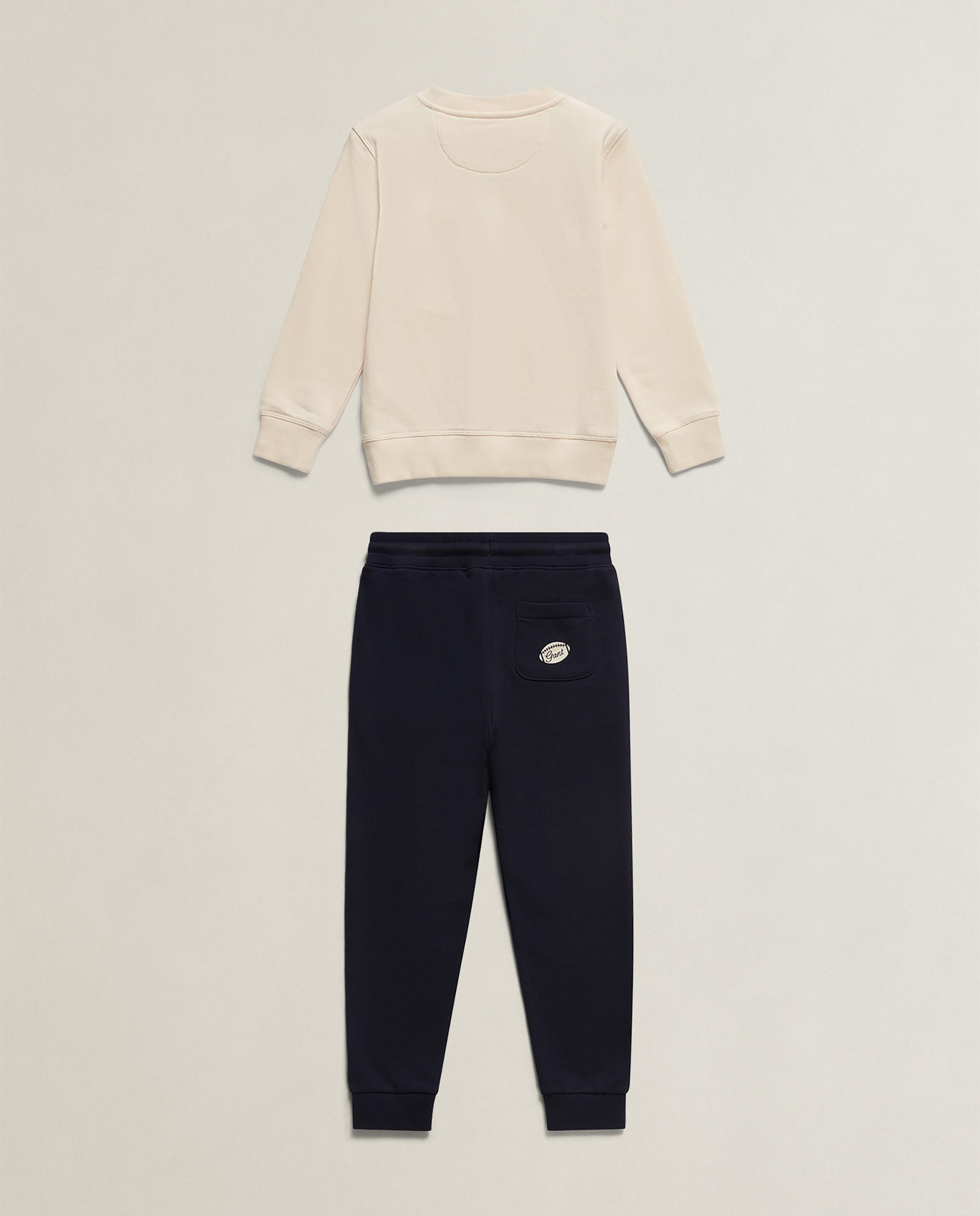 Conjunto Infantil Sweatshirt Estampada e Calças Desportivas Azul-escuro-2