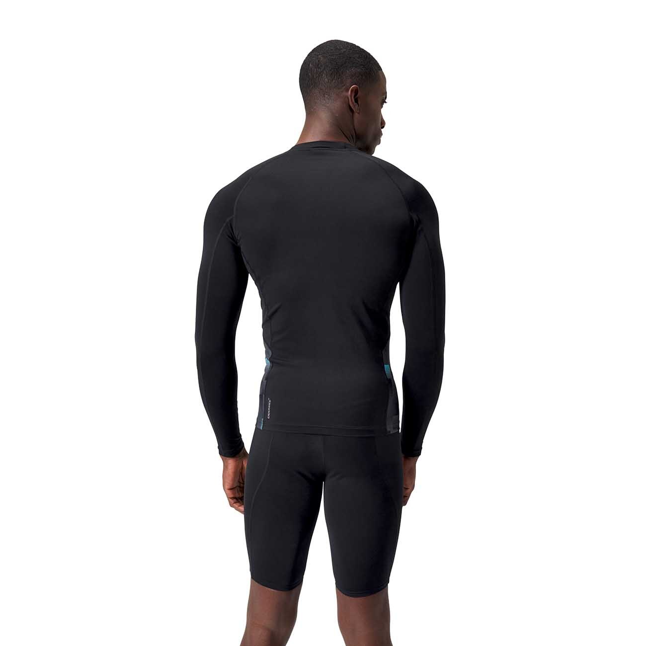 T-shirt Natação Mens Essential Long Sleeve Rash Top Speedo Preto-3