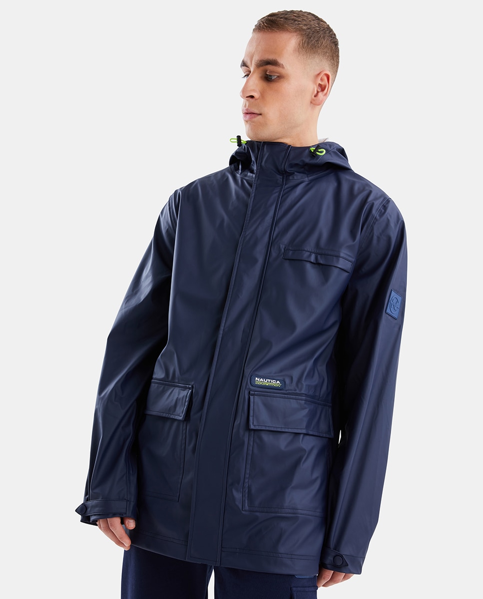 Imagem 0 de Casaco com Capuz em Azul-marinho