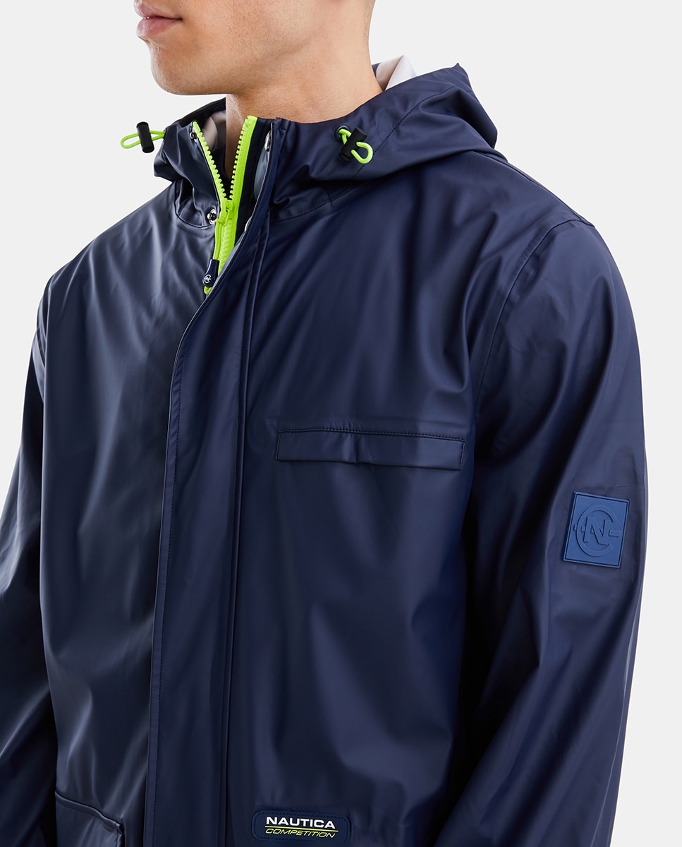 Casaco com Capuz em Azul-marinho Azul-marinho-3