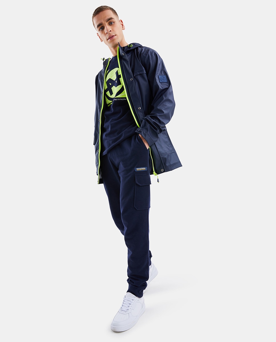 Casaco com Capuz em Azul-marinho Azul-marinho-4