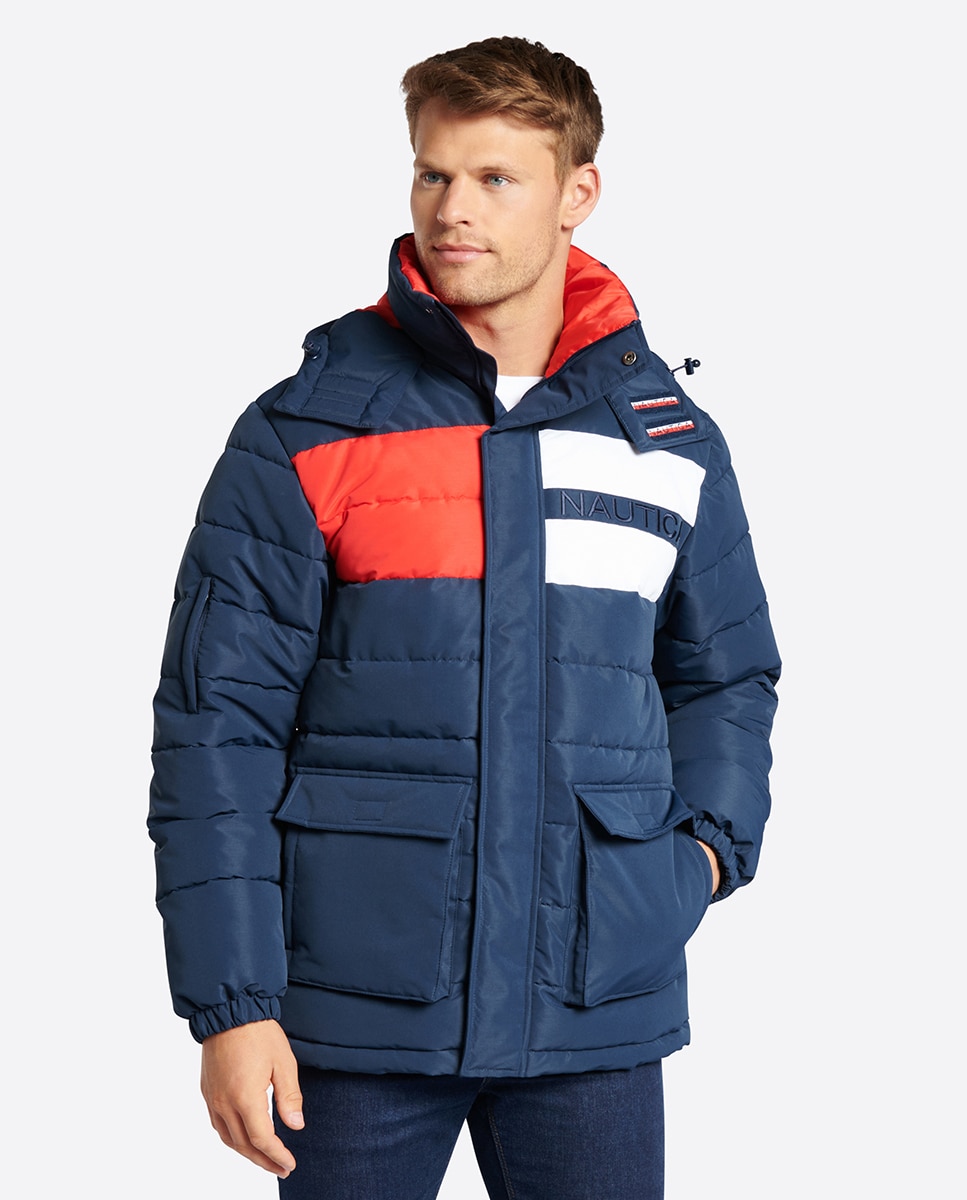 Imagem 0 de Casaco Acolchoado em Azul-marinho