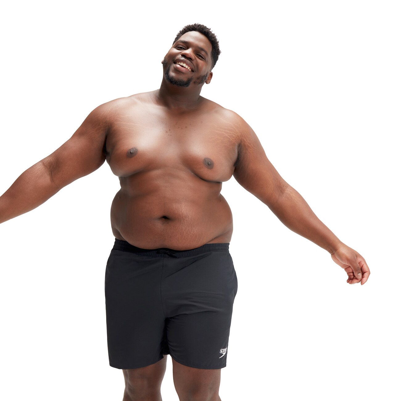 Fato de Banho de Natação Mens Plus Size Essential 16 Watershort Speedo Preto-2