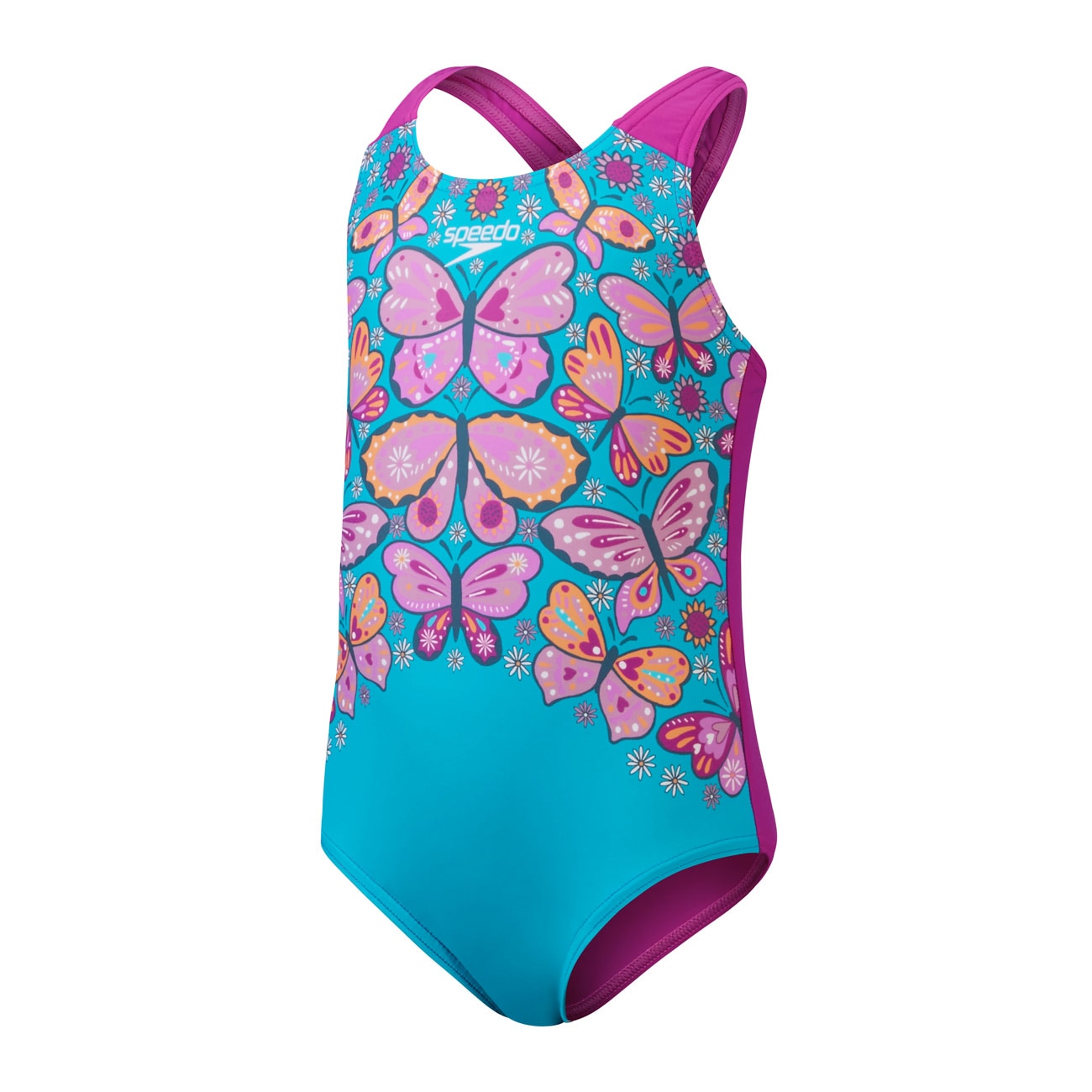Imagem 0 de Fato de Banho de Natação para Bebés Infant Girls Digital Printed Swimsuit Speedo
