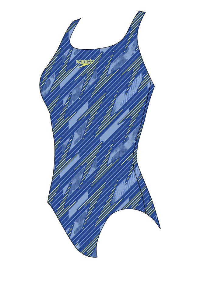 Fato de Banho de Natação Infantil Girls Hyperboom Allover Medalist Speedo Azul-celeste-2